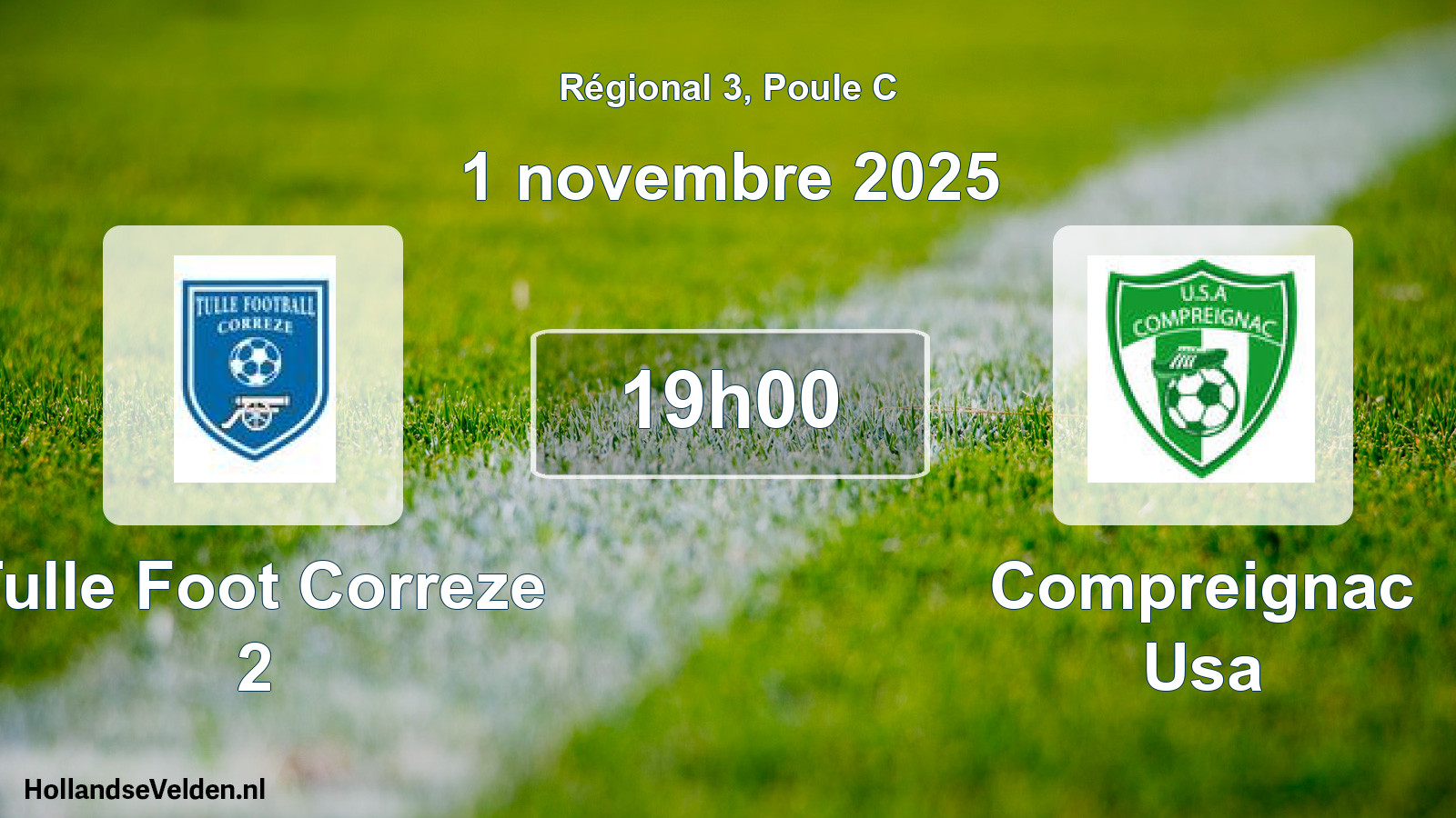 Scheduled Match: Tulle Foot Correze 2 - Compreignac Usa (1 November 2025)