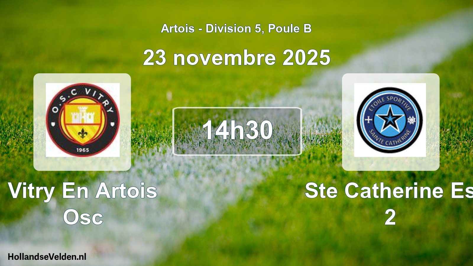 Match programmé: Vitry En Artois Osc - Ste Catherine Es 2 (23 novembre 2025)