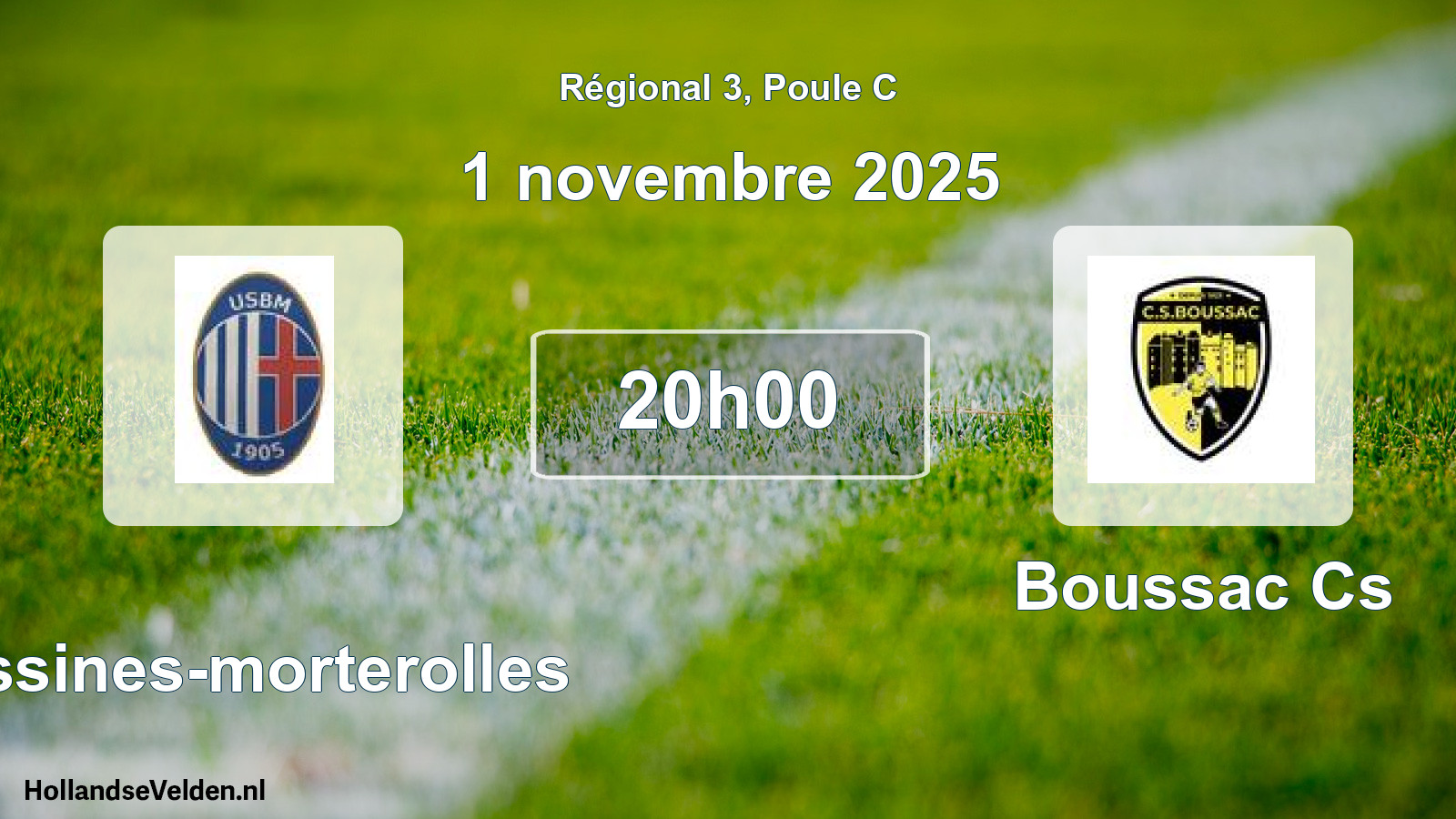 Scheduled Match: Bessines-morterolles - Boussac Cs (1 November 2025)
