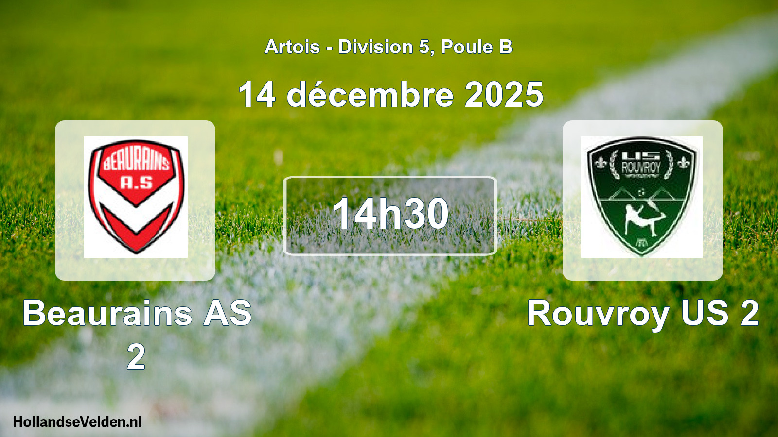 Scheduled Match: Beaurains AS 2 - Rouvroy US 2 (14 December 2025)