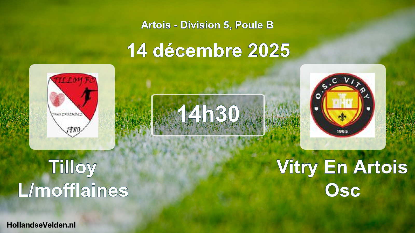 Scheduled Match: Tilloy L/mofflaines - Vitry En Artois Osc (14 December 2025)
