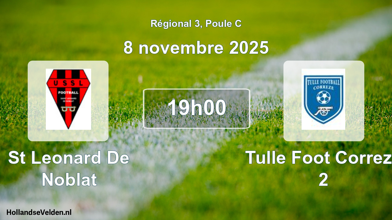 Geplande wedstrijd: St Leonard De Noblat - Tulle Foot Correze 2 (8 novembre 2025)