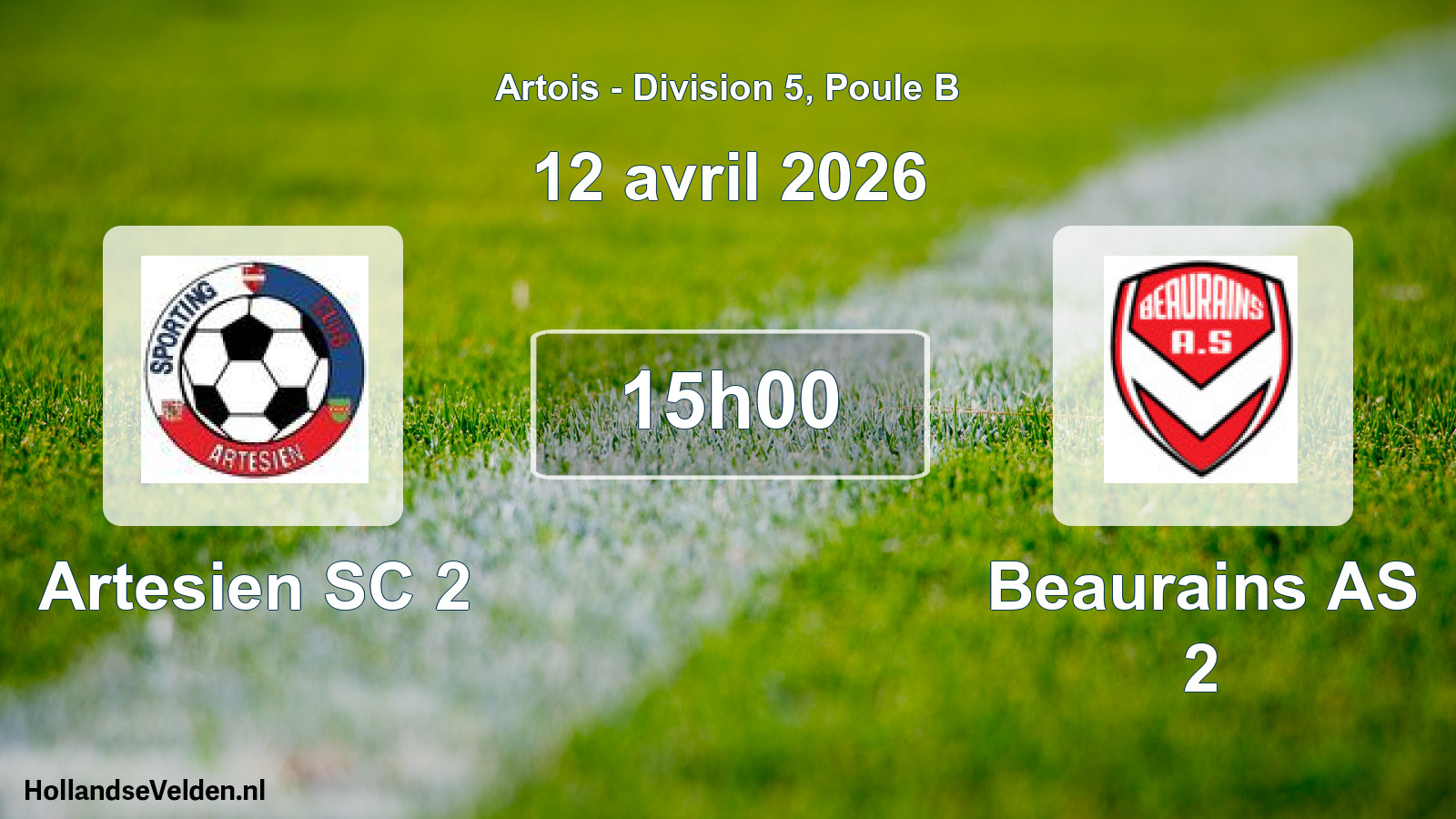 Scheduled Match: Artesien SC 2 - Beaurains AS 2 (12 April 2026)