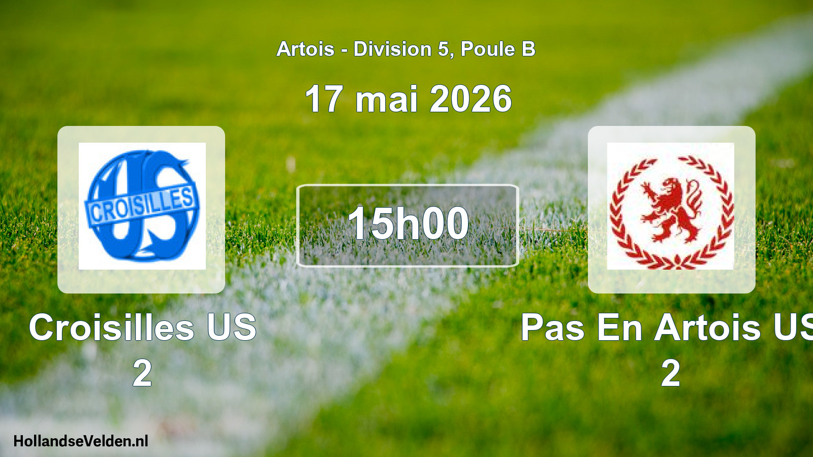 Scheduled Match: Croisilles US 2 - Pas En Artois US 2 (17 May 2026)