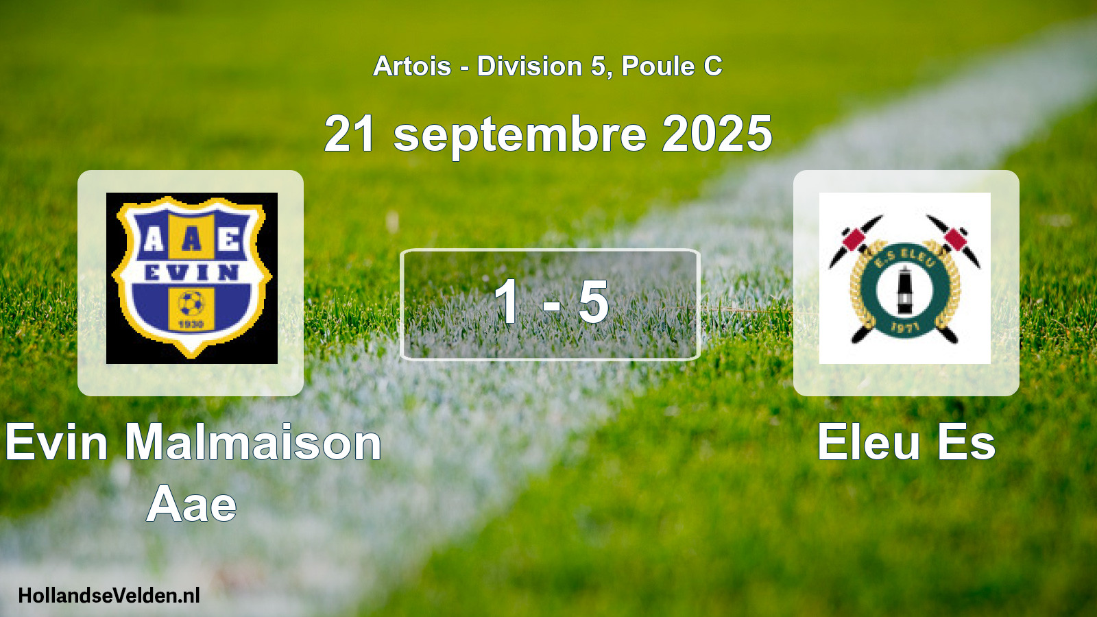 Match joué: Evin Malmaison Aae - Eleu Es 1 - 5 (21 septembre 2025)