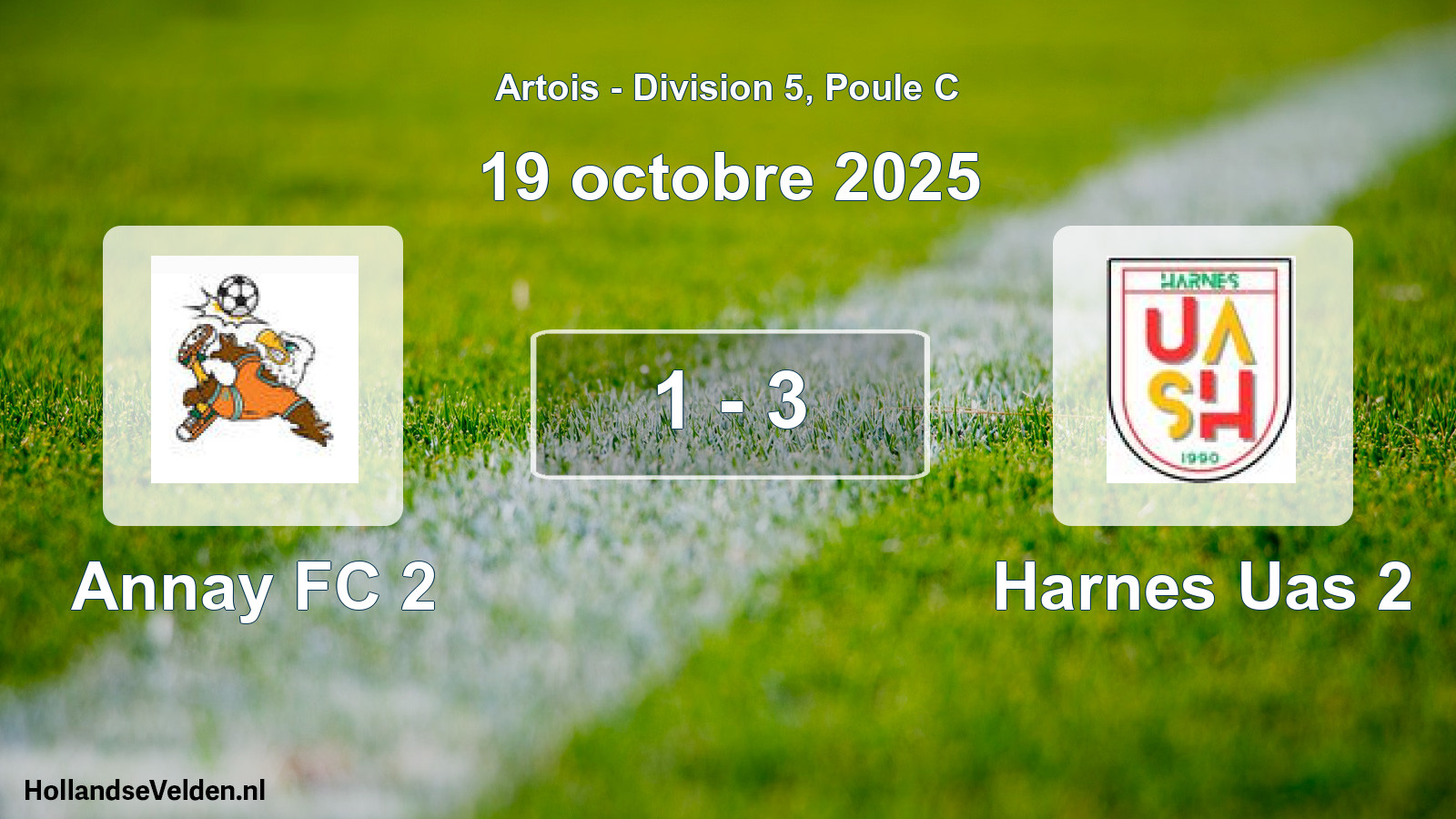Total number of matches played: Annay FC 2 - Harnes Uas 2 1 - 3 (19 October 2025)