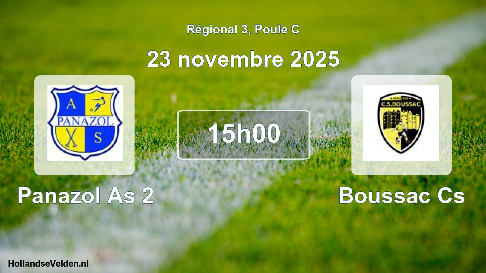 Scheduled Match: Panazol As 2 - Boussac Cs (23 November 2025)