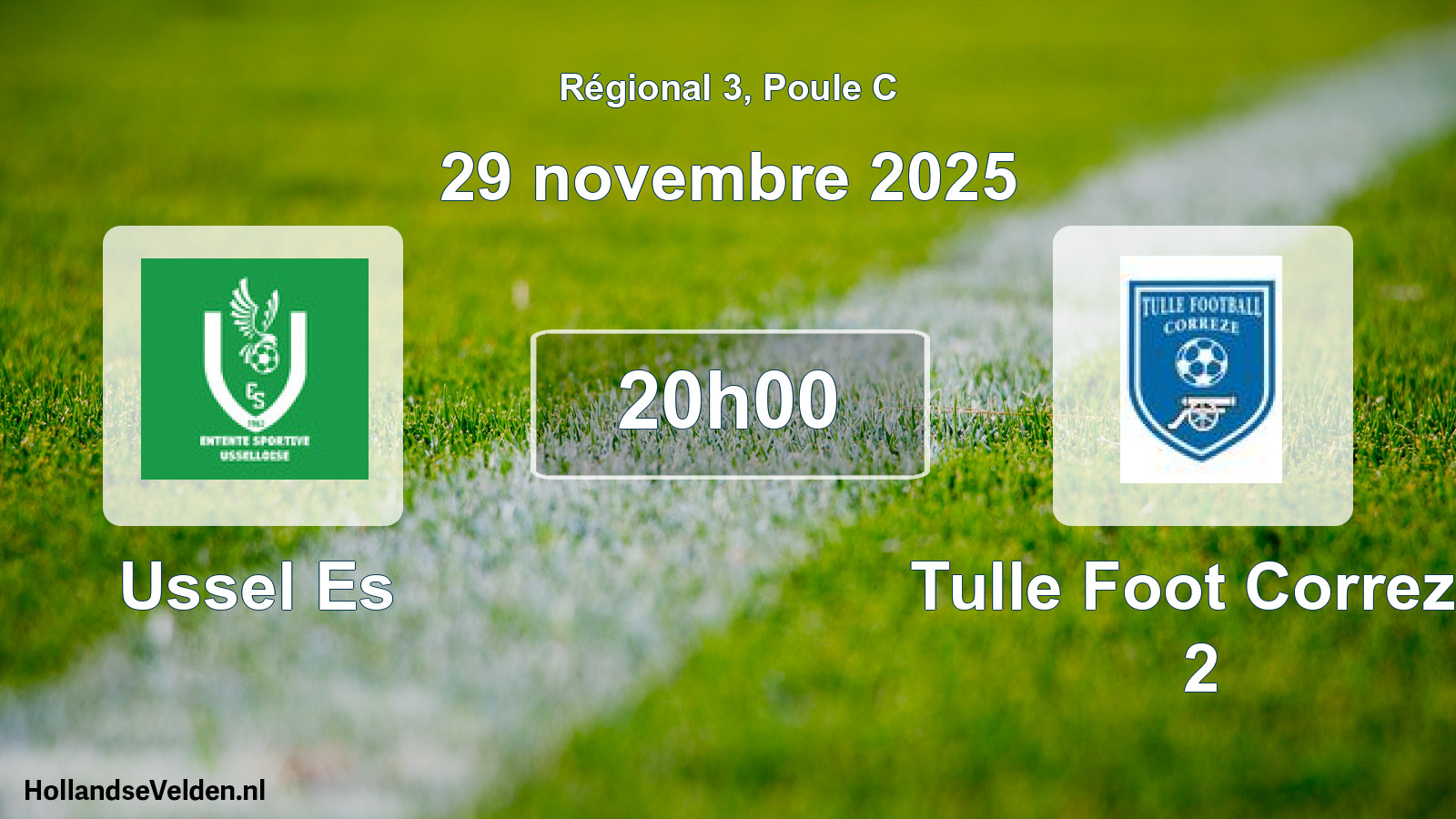 Geplande wedstrijd: Ussel Es - Tulle Foot Correze 2 (29 novembre 2025)