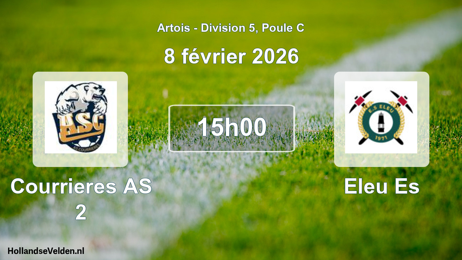 Match programmé: Courrieres AS 2 - Eleu Es (8 février 2026)