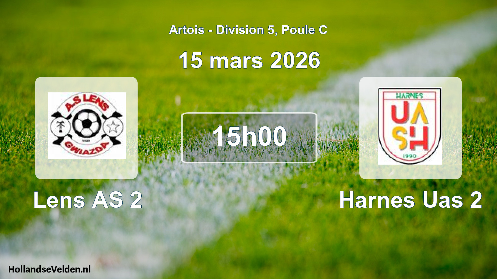 Match programmé: Lens AS 2 - Harnes Uas 2 (15 mars 2026)