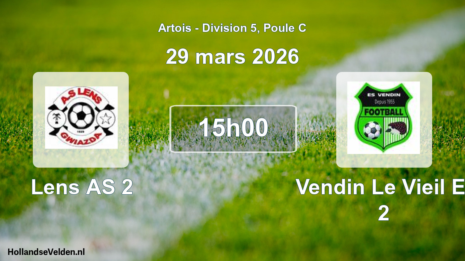 Scheduled Match: Lens AS 2 - Vendin Le Vieil E. 2 (29 March 2026)