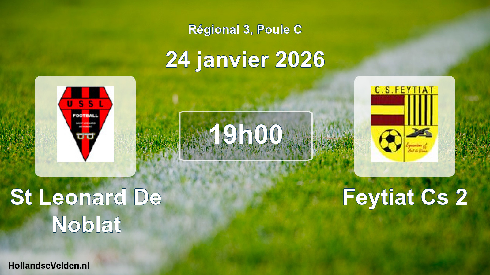 Geplande wedstrijd: St Leonard De Noblat - Feytiat Cs 2 (24 janvier 2026)