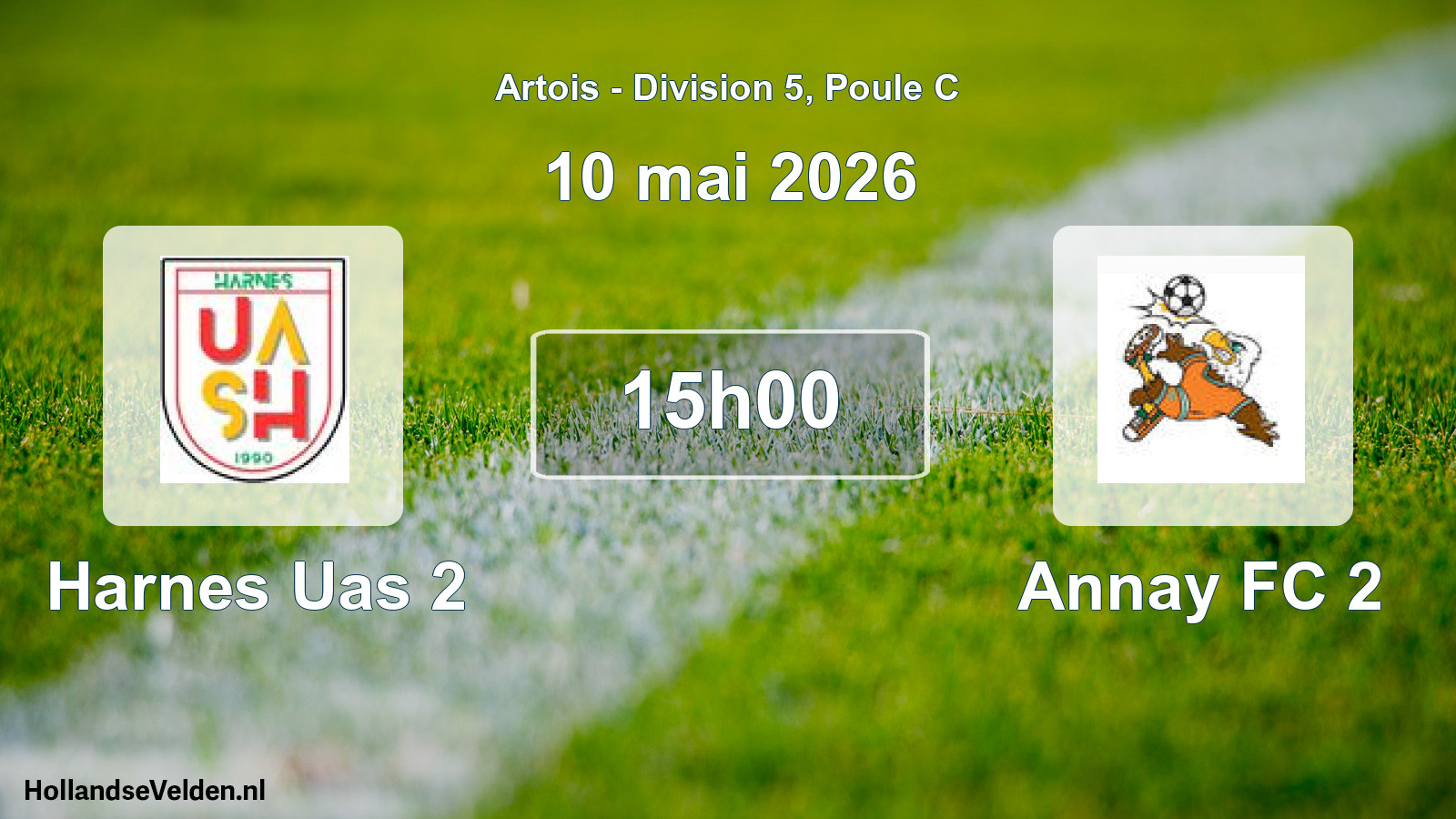 Match programmé: Harnes Uas 2 - Annay FC 2 (10 mai 2026)