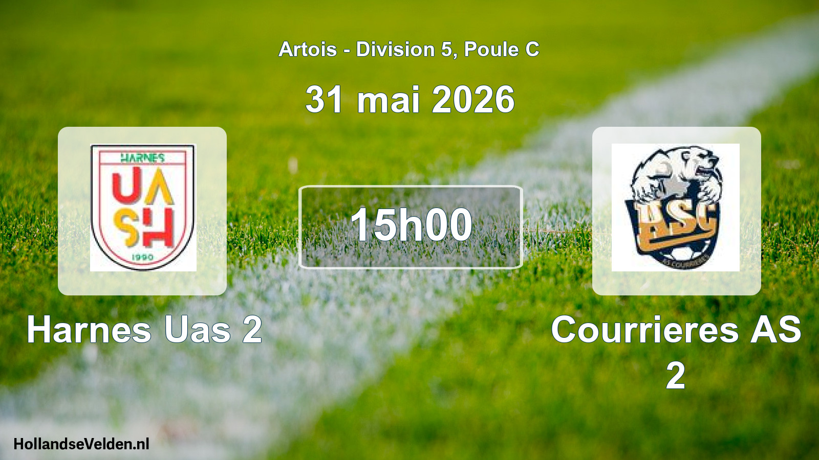 Match programmé: Harnes Uas 2 - Courrieres AS 2 (31 mai 2026)