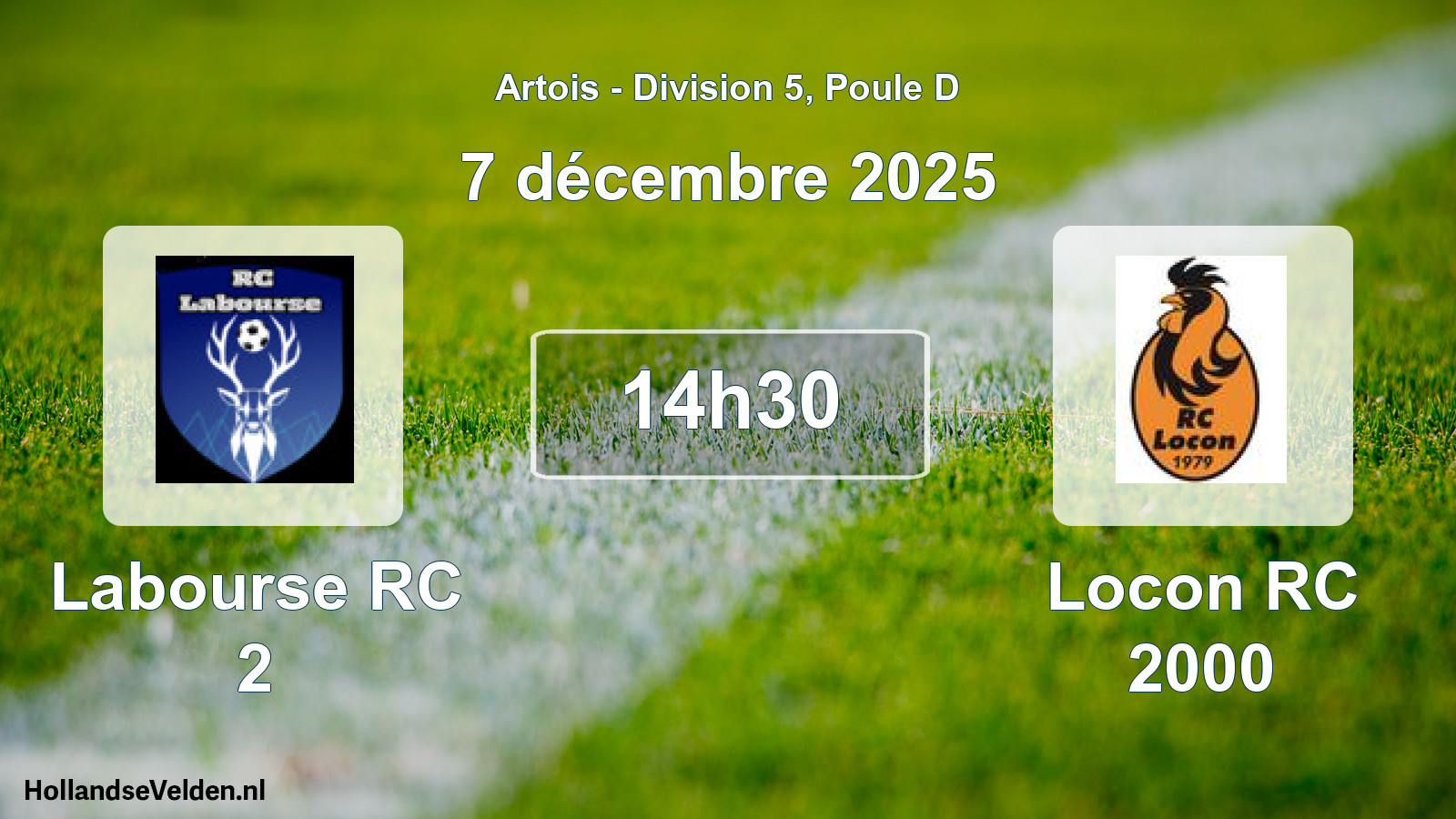 Geplande wedstrijd: Labourse RC 2 - Locon RC 2000 (7 december 2025)