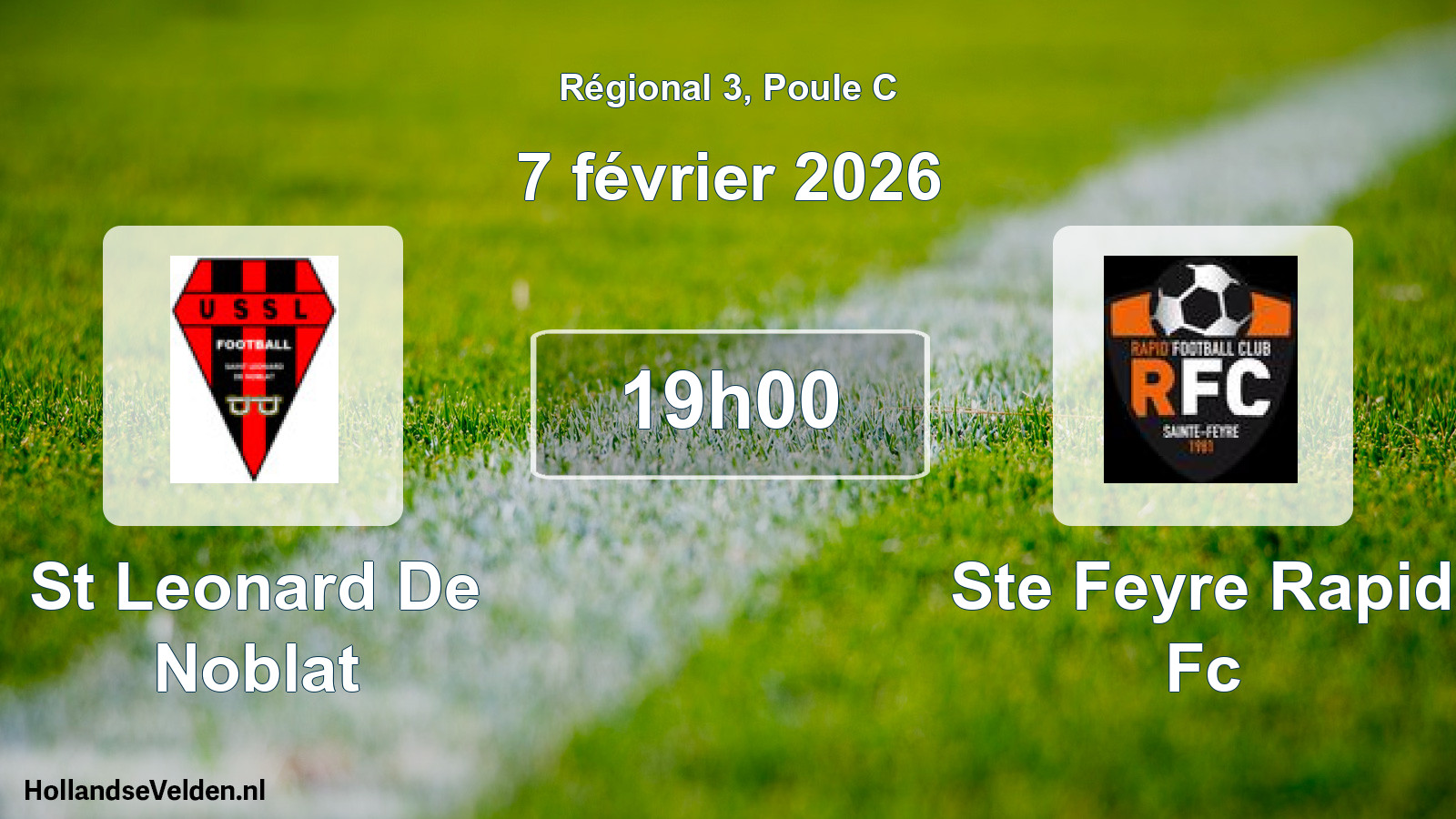 Geplande wedstrijd: St Leonard De Noblat - Ste Feyre Rapid Fc (7 février 2026)