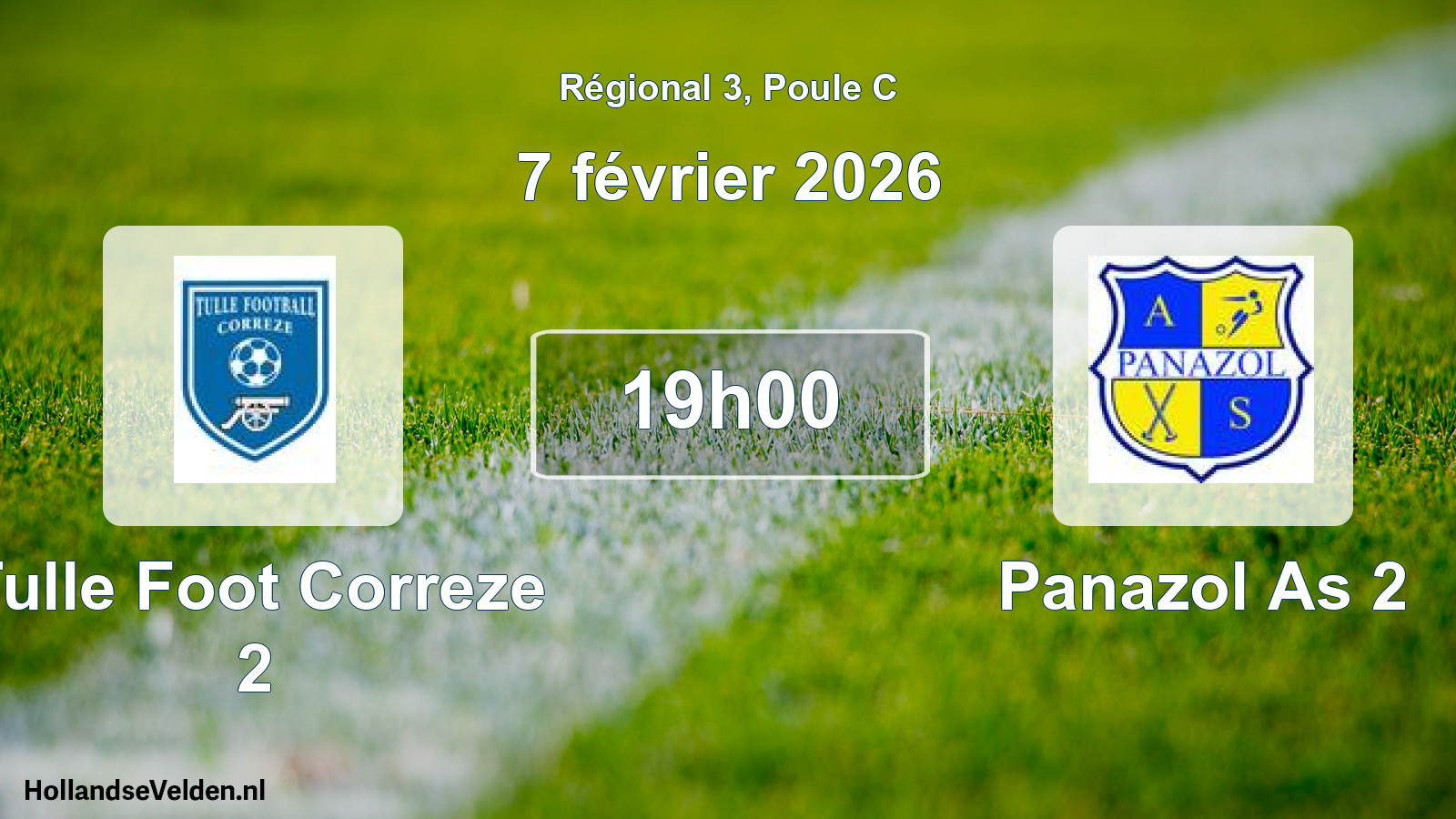 Geplande wedstrijd: Tulle Foot Correze 2 - Panazol As 2 (7 février 2026)
