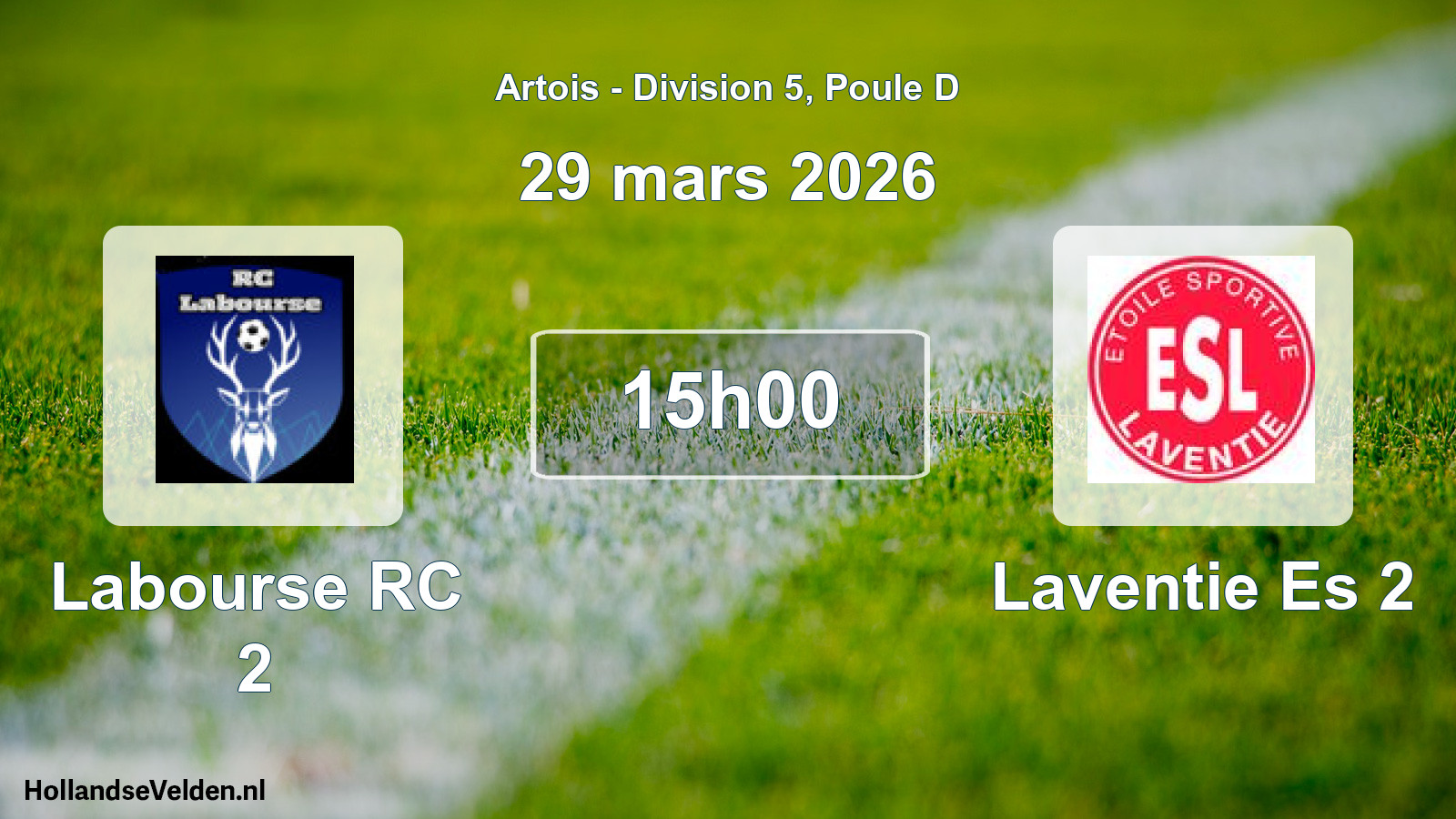 Match programmé: Labourse RC 2 - Laventie Es 2 (29 mars 2026)