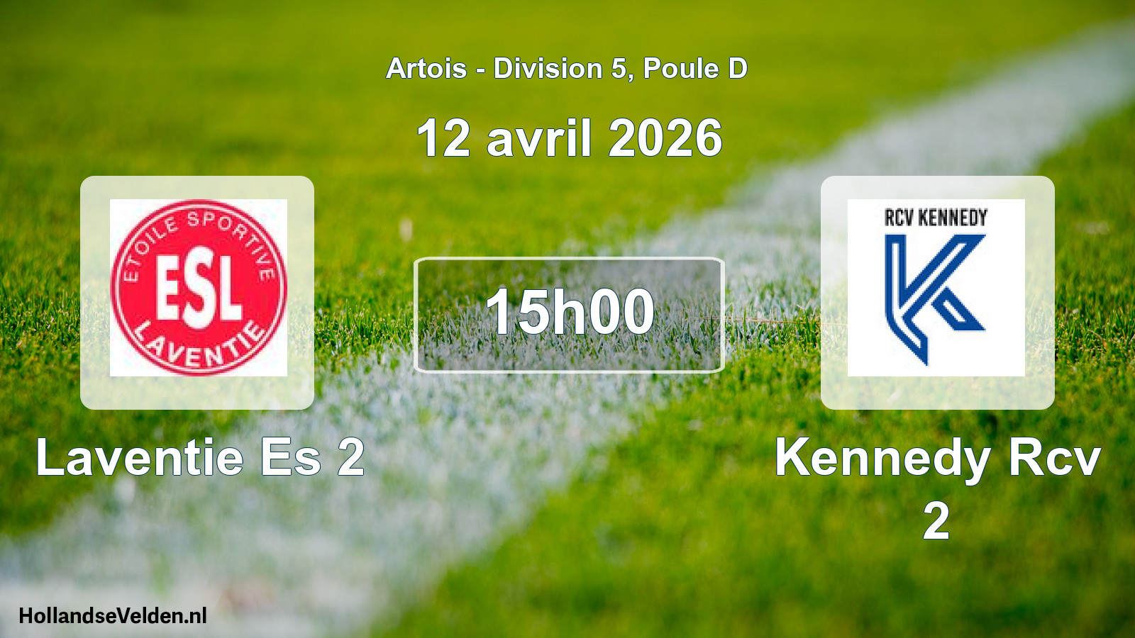 Match programmé: Laventie Es 2 - Kennedy Rcv 2 (12 avril 2026)