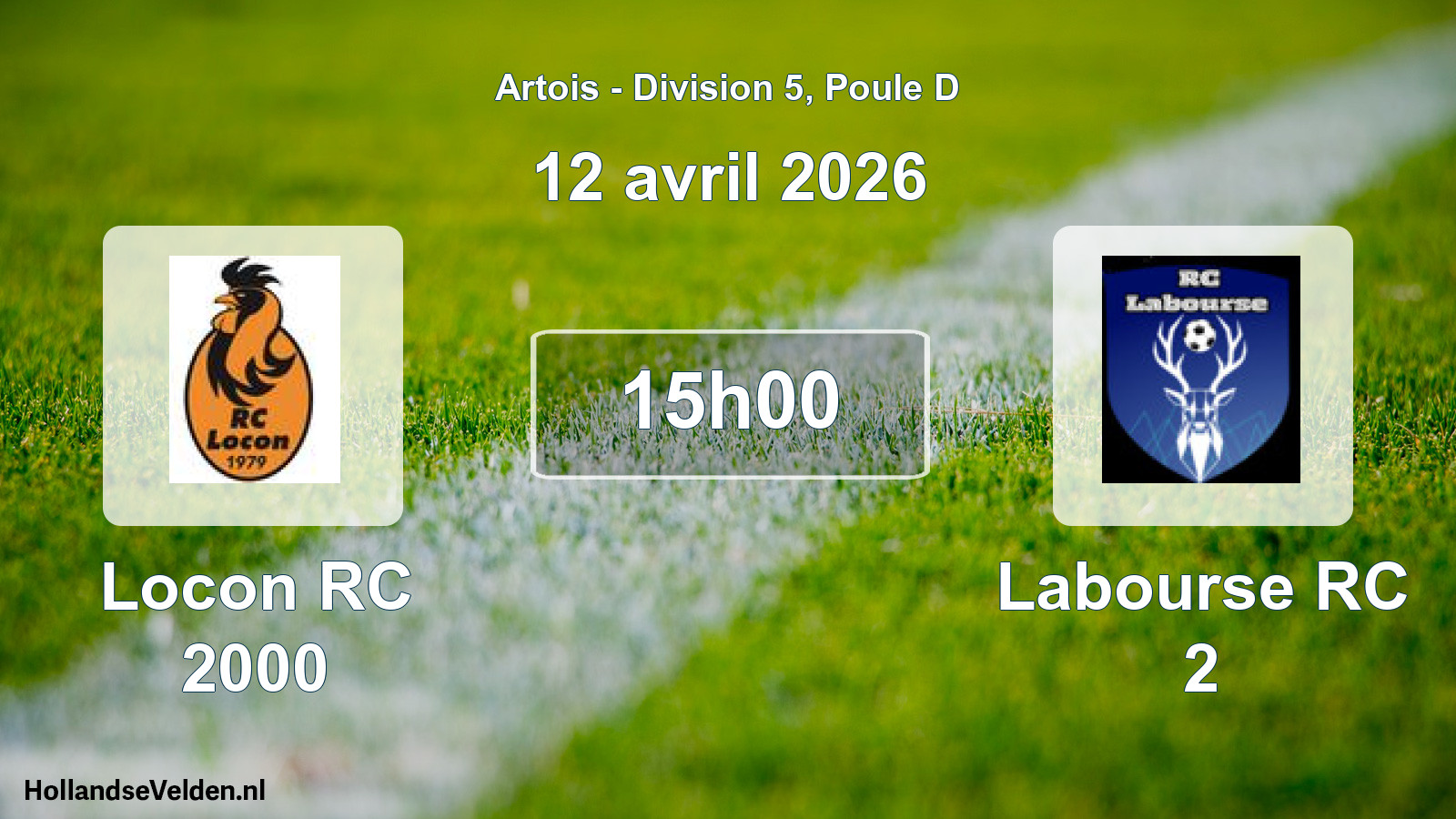 Scheduled Match: Locon RC 2000 - Labourse RC 2 (12 April 2026)