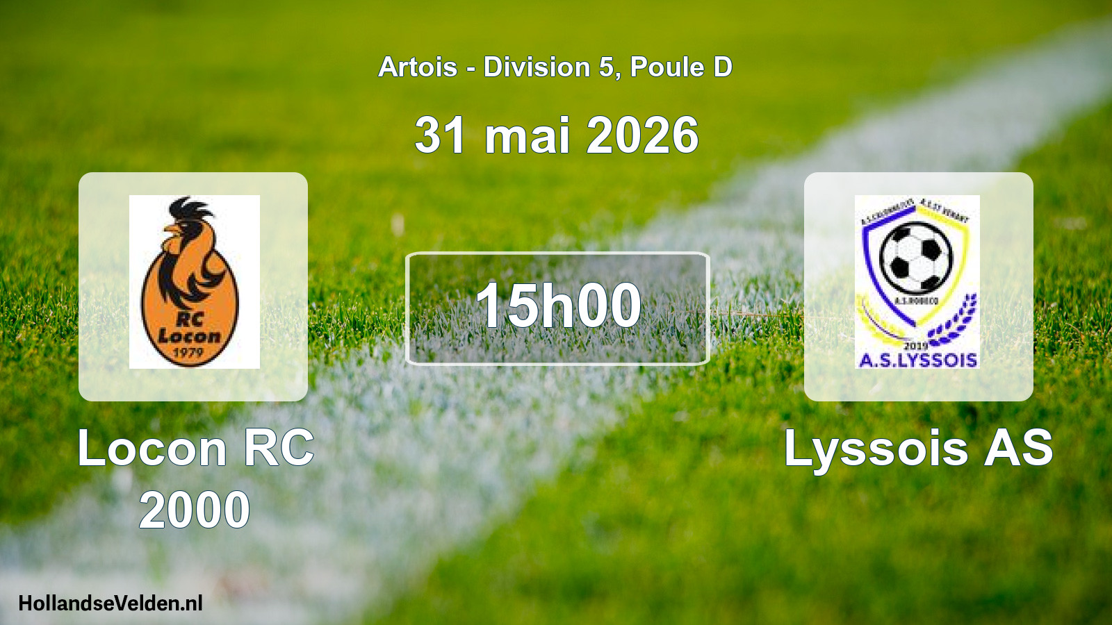 Geplande wedstrijd: Locon RC 2000 - Lyssois AS (31 mei 2026)