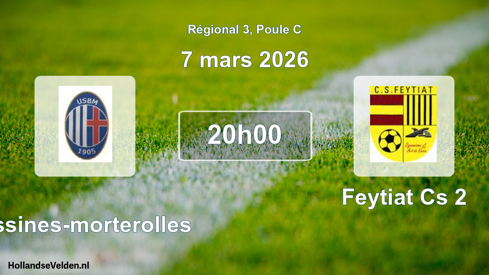 Geplande wedstrijd: Bessines-morterolles - Feytiat Cs 2 (7 mars 2026)