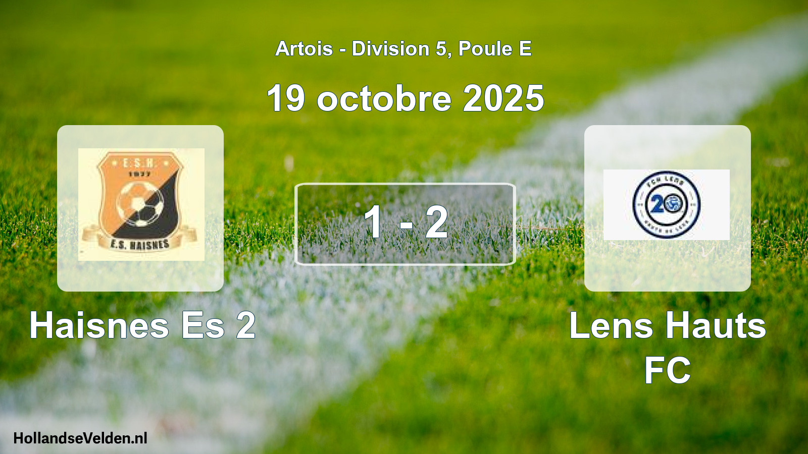 Gespeelde wedstrijd: Haisnes Es 2 - Lens Hauts FC 1 - 2 (19 oktober 2025)