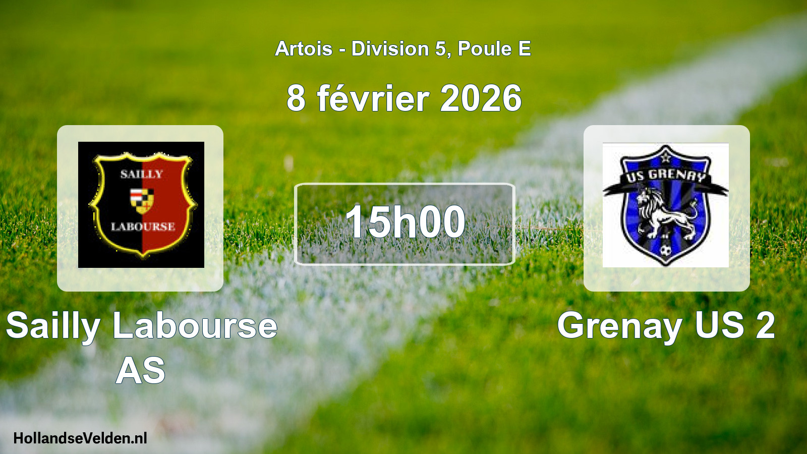 Scheduled Match: Sailly Labourse AS - Grenay US 2 (8 February 2026)