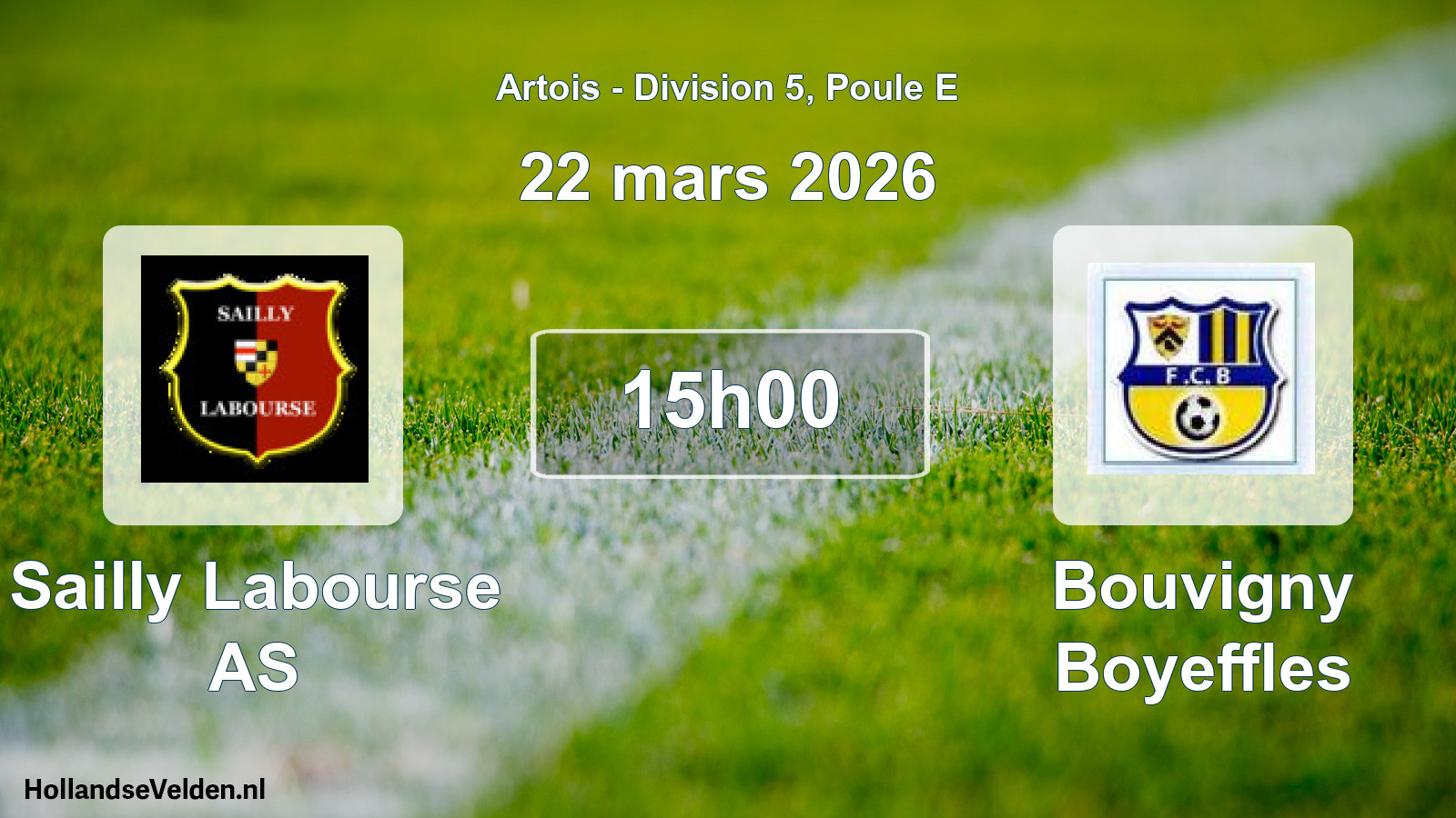 Scheduled Match: Sailly Labourse AS - Bouvigny Boyeffles (22 March 2026)