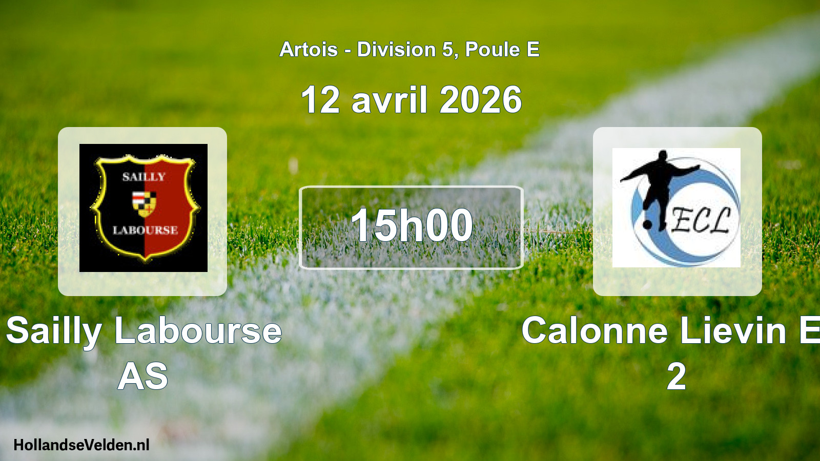 Scheduled Match: Sailly Labourse AS - Calonne Lievin E. 2 (12 April 2026)