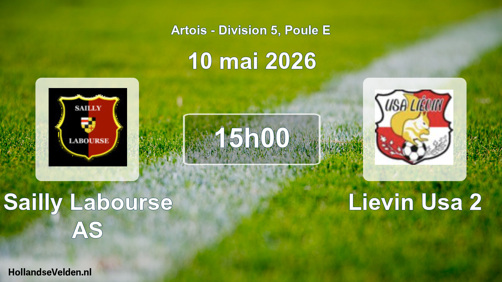 Match programmé: Sailly Labourse AS - Lievin Usa 2 (10 mai 2026)