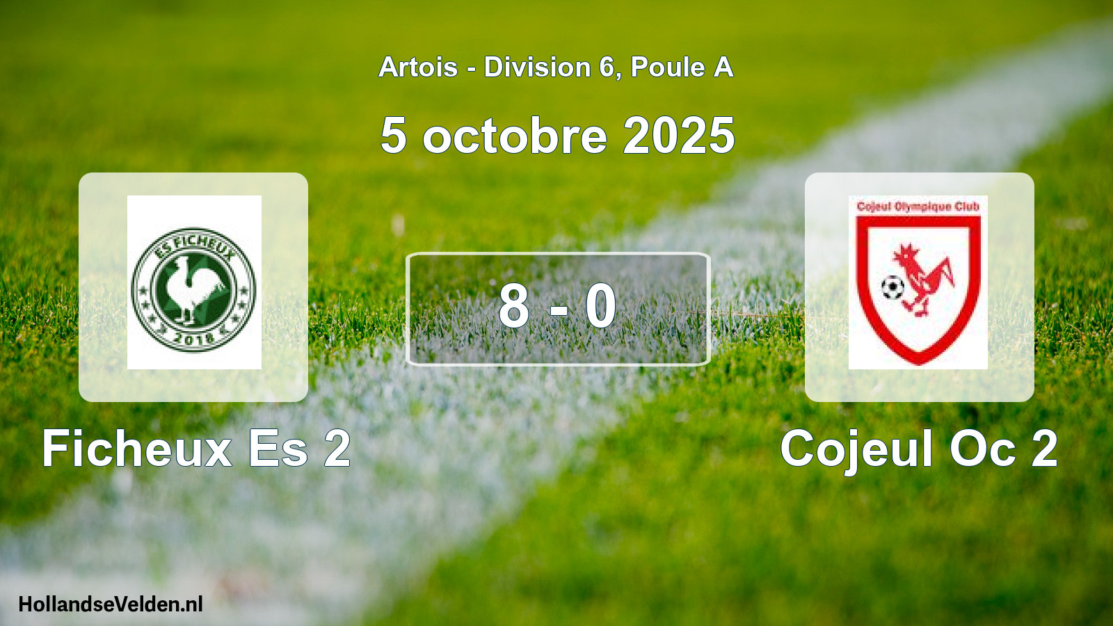 Total number of matches played: Ficheux Es 2 - Cojeul Oc 2 8 - 0 (5 October 2025)