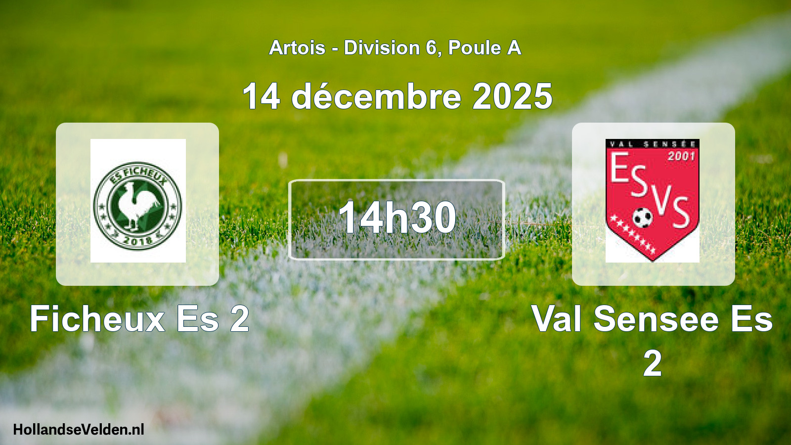 Match programmé: Ficheux Es 2 - Val Sensee Es 2 (14 décembre 2025)
