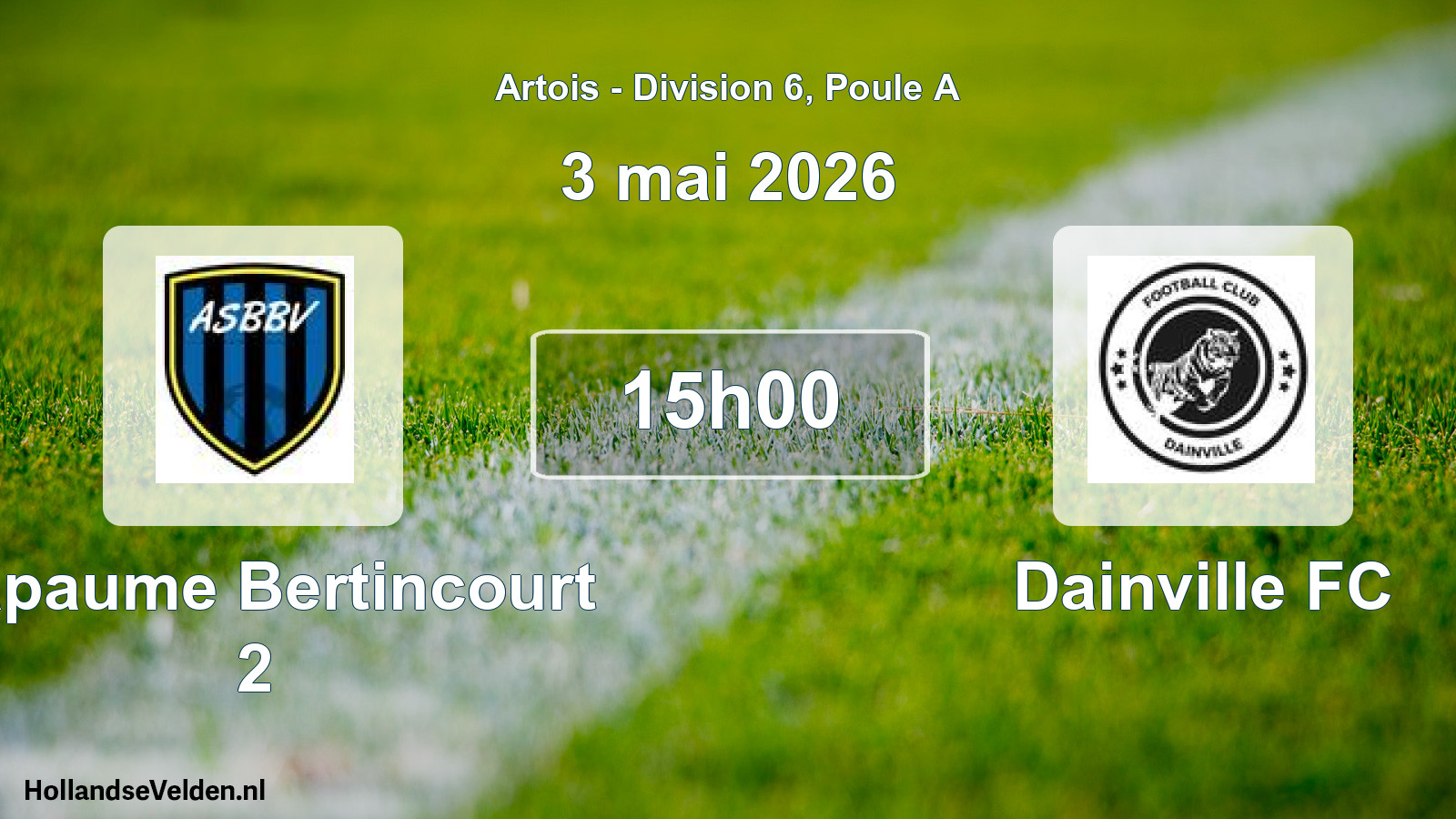 Geplande wedstrijd: Bapaume Bertincourt 2 - Dainville FC (3 mei 2026)