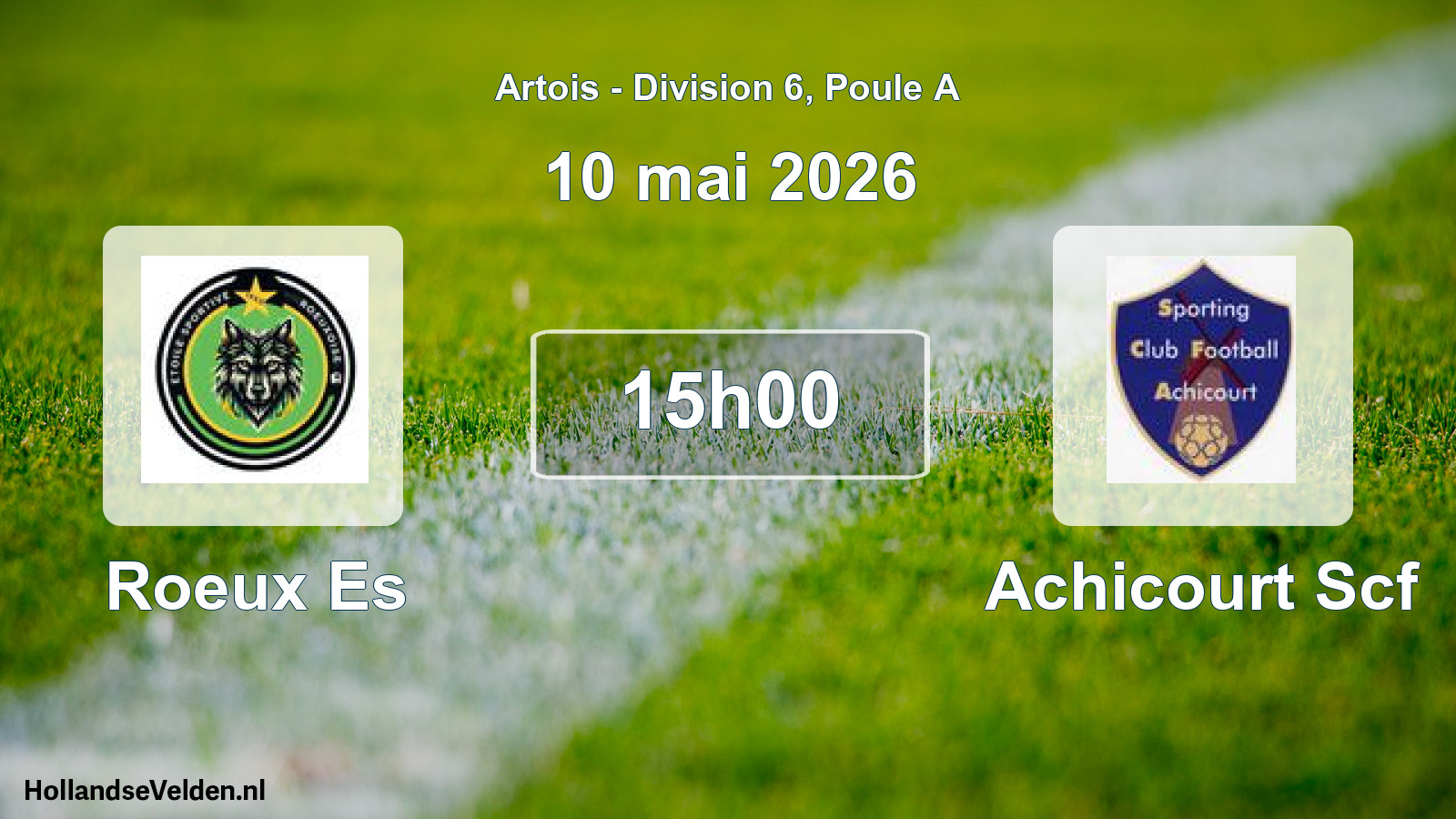 Match programmé: Roeux Es - Achicourt Scf (10 mai 2026)