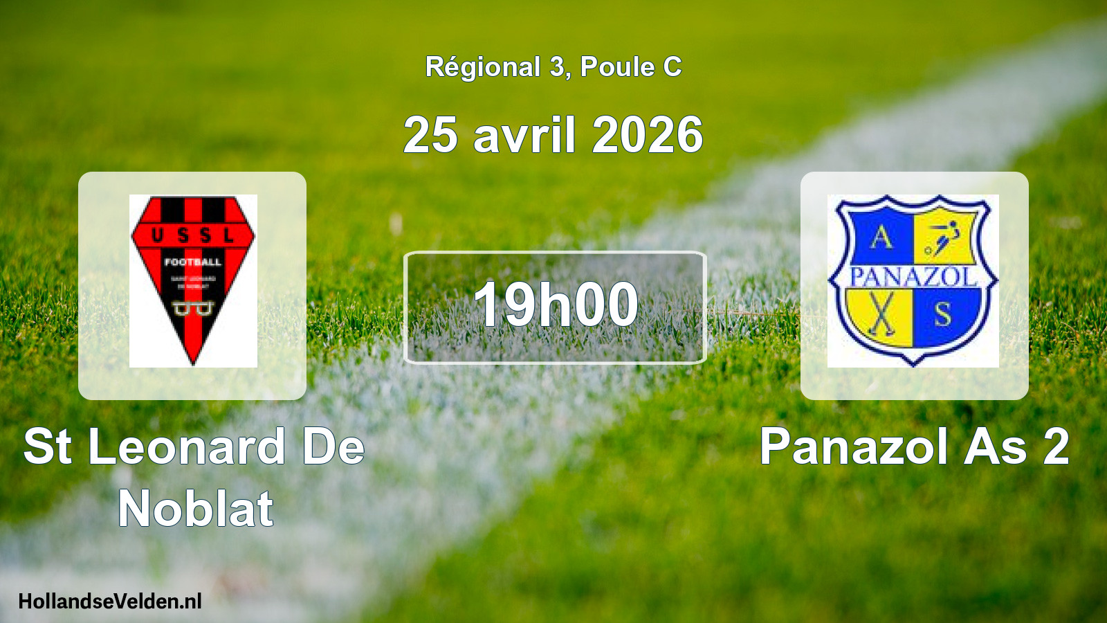 Geplande wedstrijd: St Leonard De Noblat - Panazol As 2 (25 april 2026)