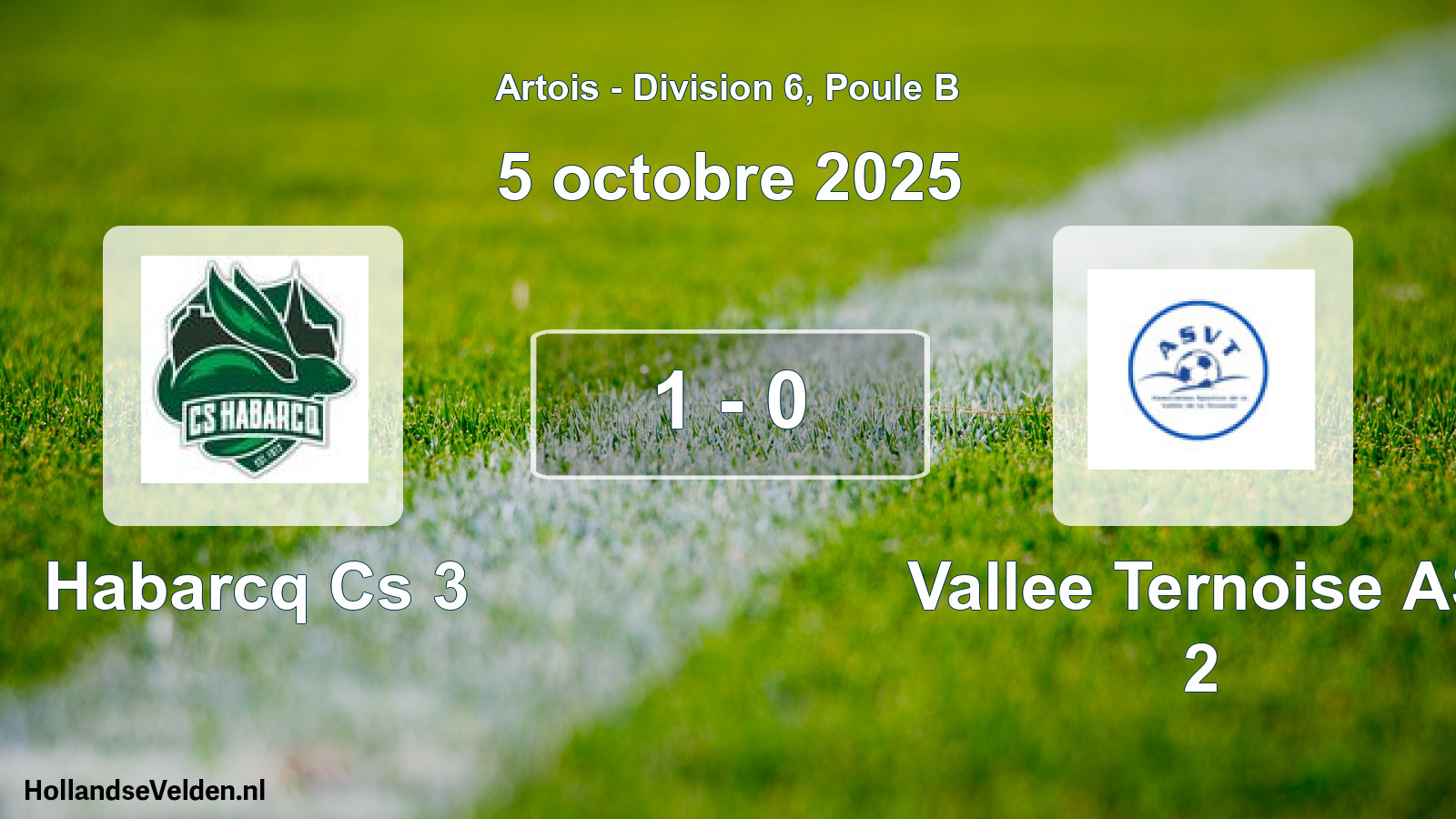 Match joué: Habarcq Cs 3 - Vallee Ternoise AS 2 1 - 0 (5 octobre 2025)