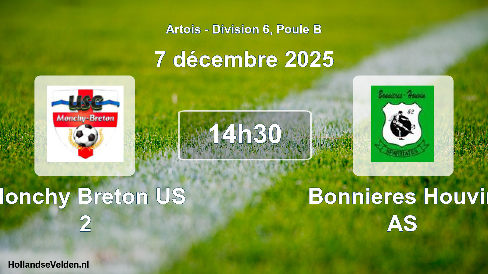 Geplande wedstrijd: Monchy Breton US 2 - Bonnieres Houvin AS (7 december 2025)