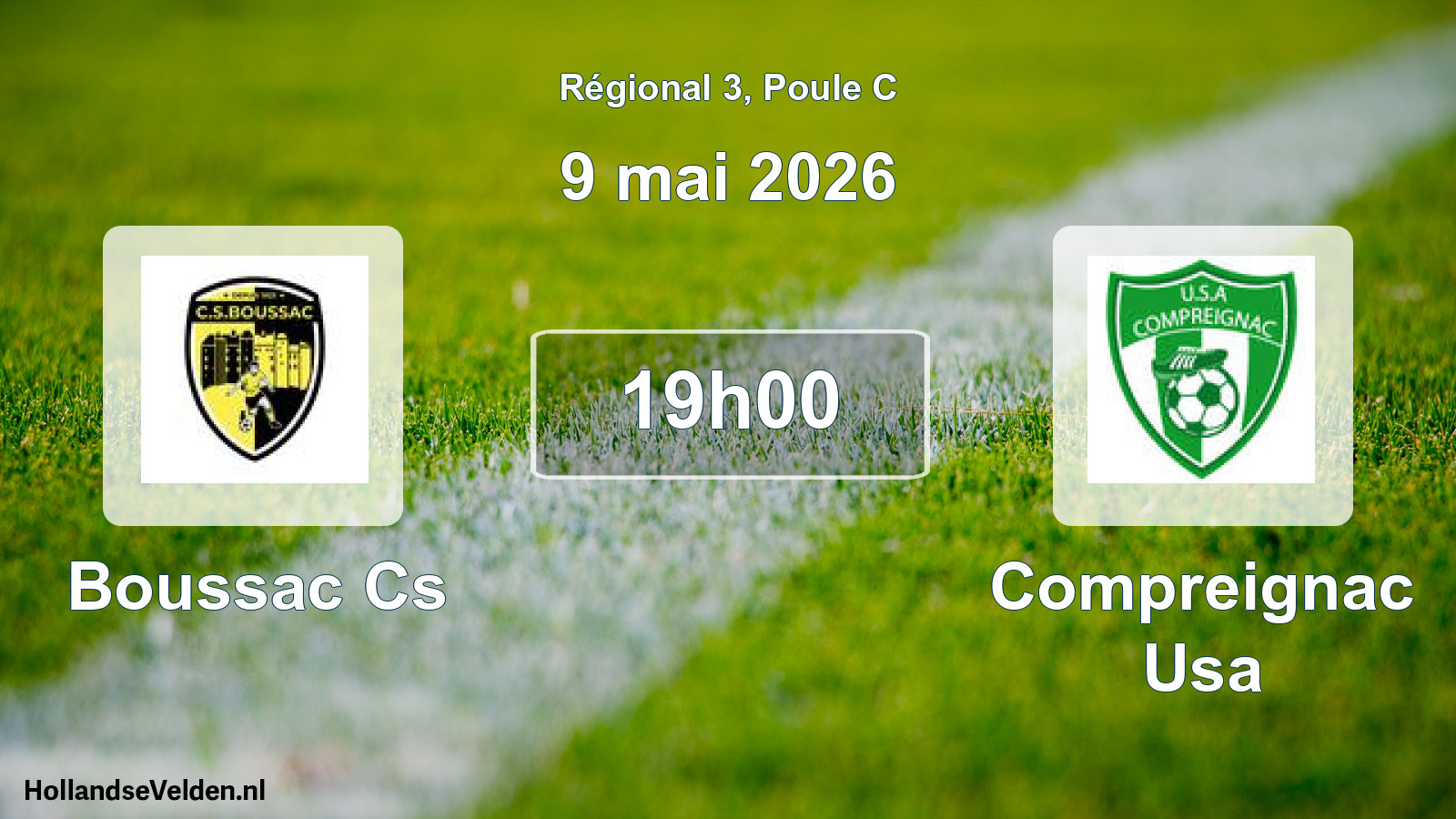 Geplande wedstrijd: Boussac Cs - Compreignac Usa (9 mai 2026)