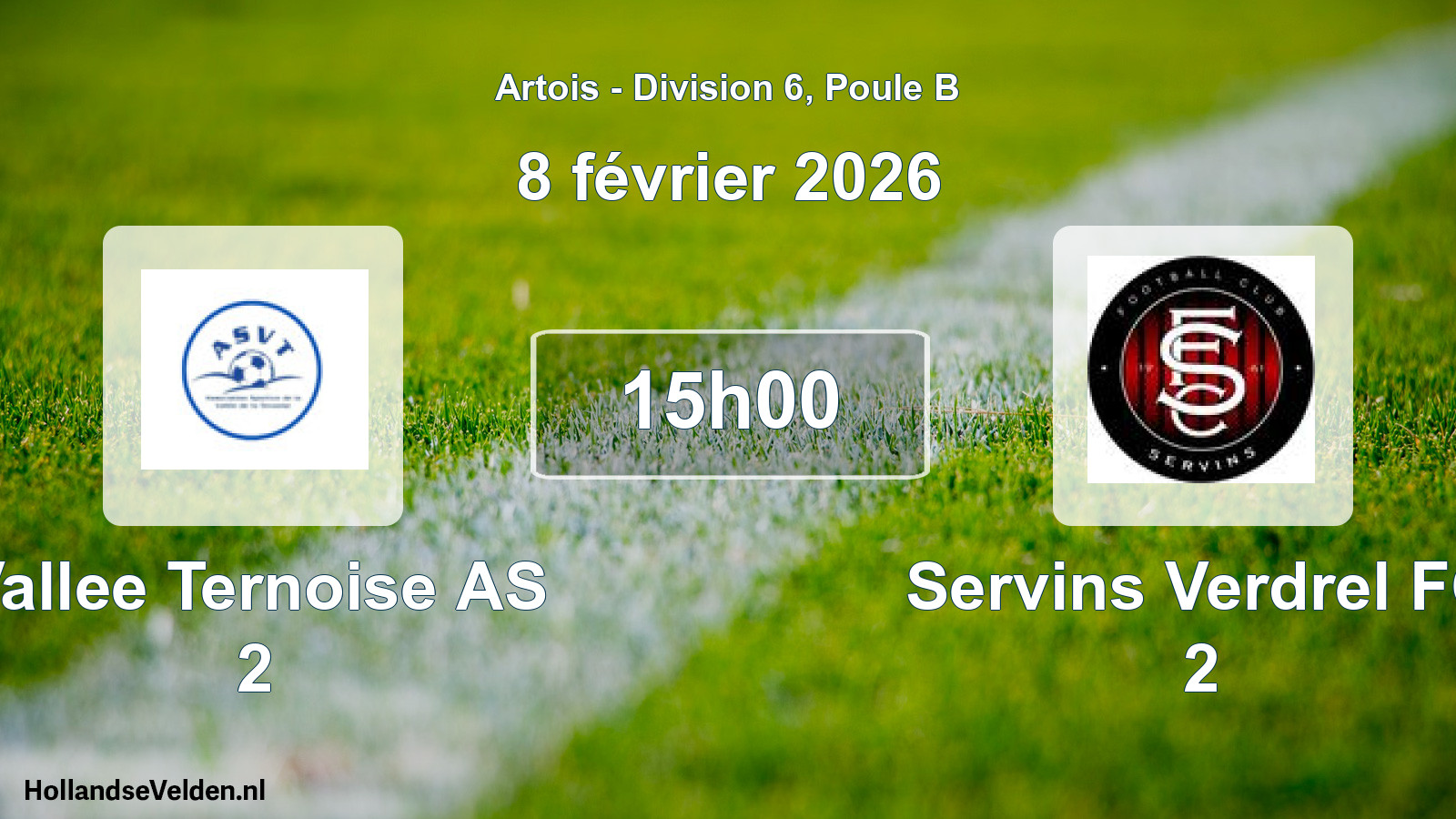 Scheduled Match: Vallee Ternoise AS 2 - Servins Verdrel FC 2 (8 February 2026)
