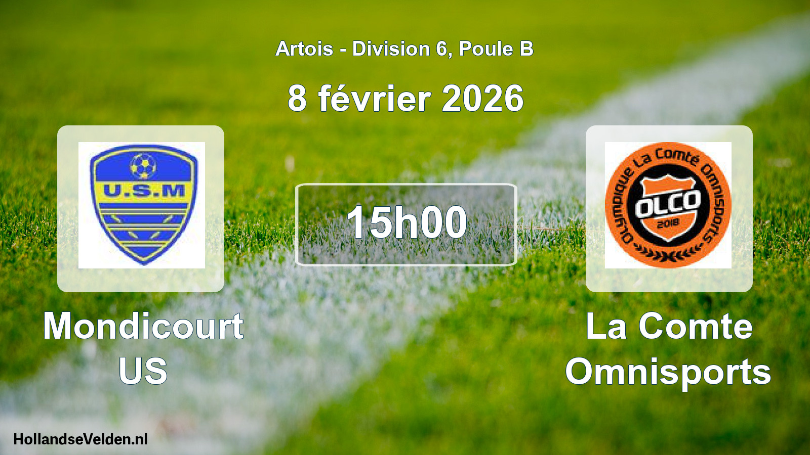 Scheduled Match: Mondicourt US - La Comte Omnisports (8 February 2026)