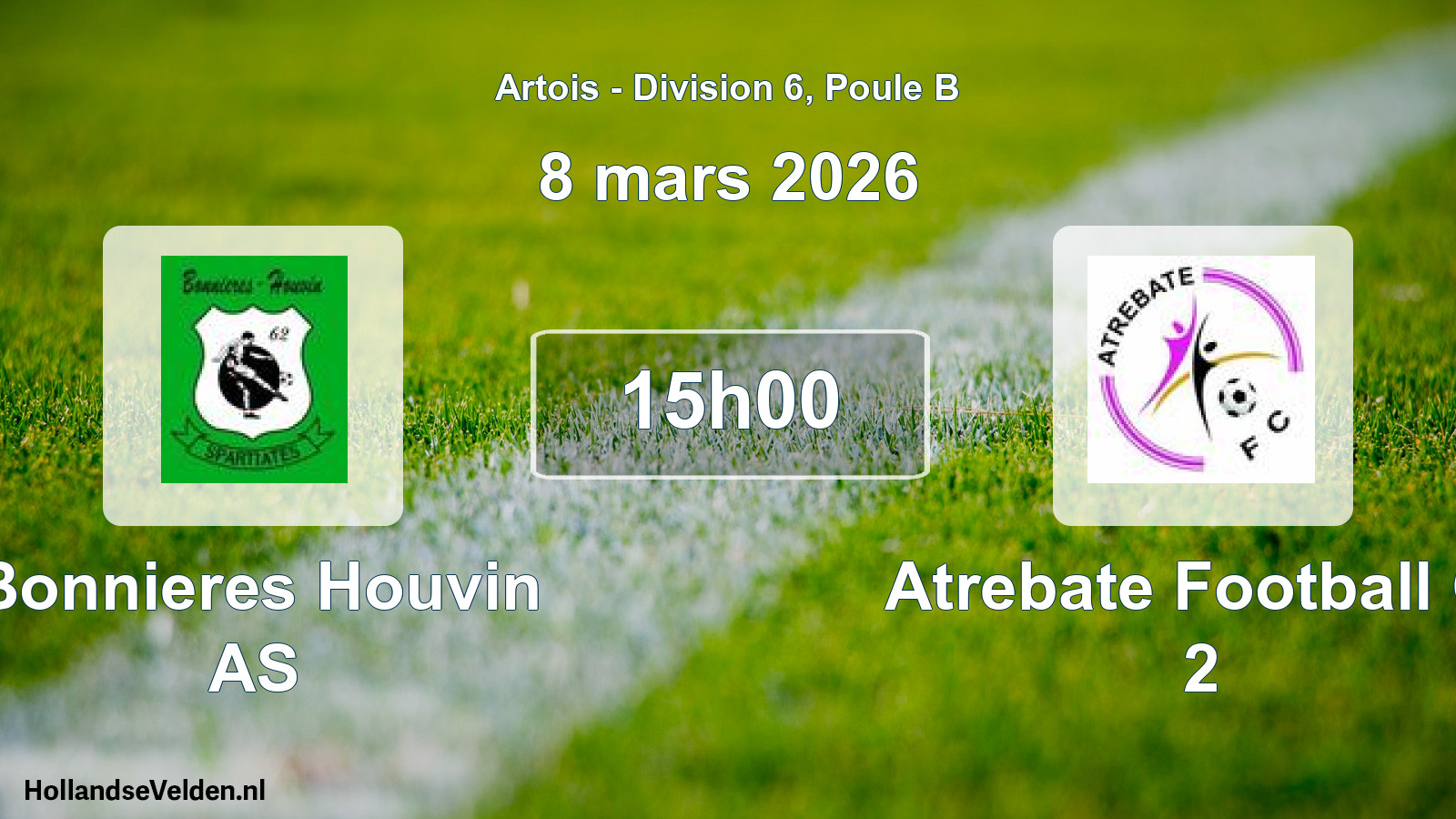 Scheduled Match: Bonnieres Houvin AS - Atrebate Football C. 2 (8 March 2026)