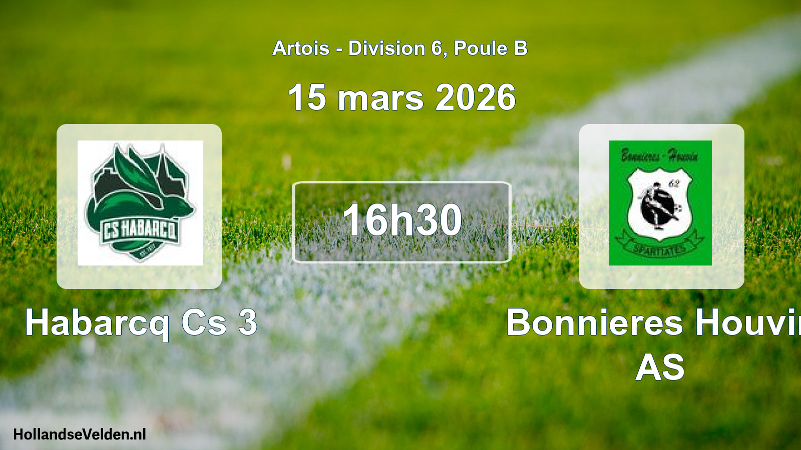 Match programmé: Habarcq Cs 3 - Bonnieres Houvin AS (15 mars 2026)