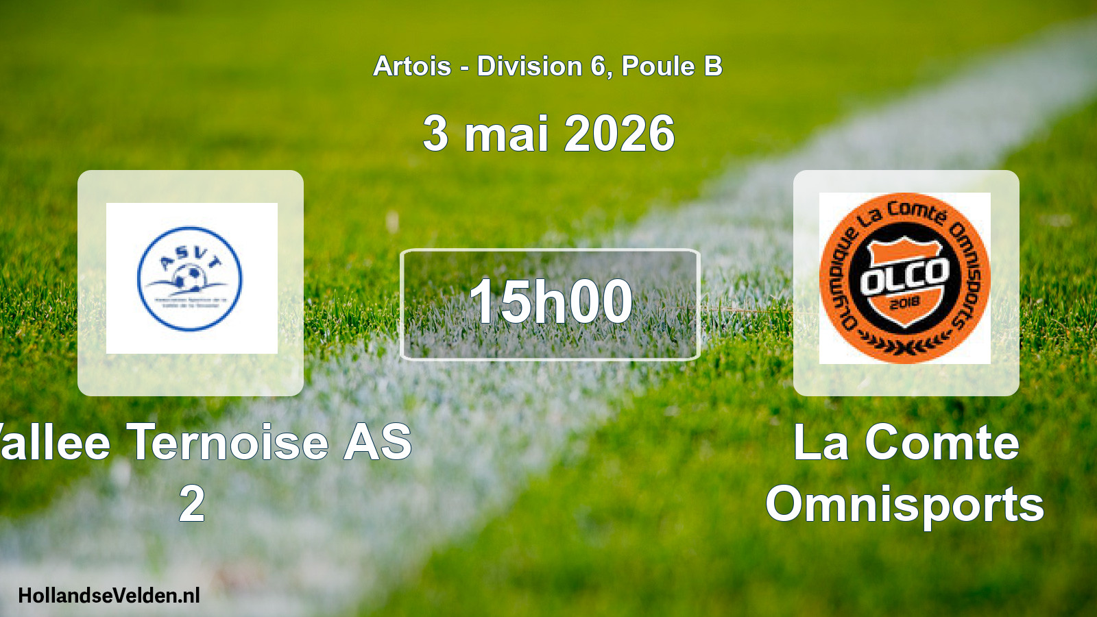 Geplande wedstrijd: Vallee Ternoise AS 2 - La Comte Omnisports (3 mei 2026)