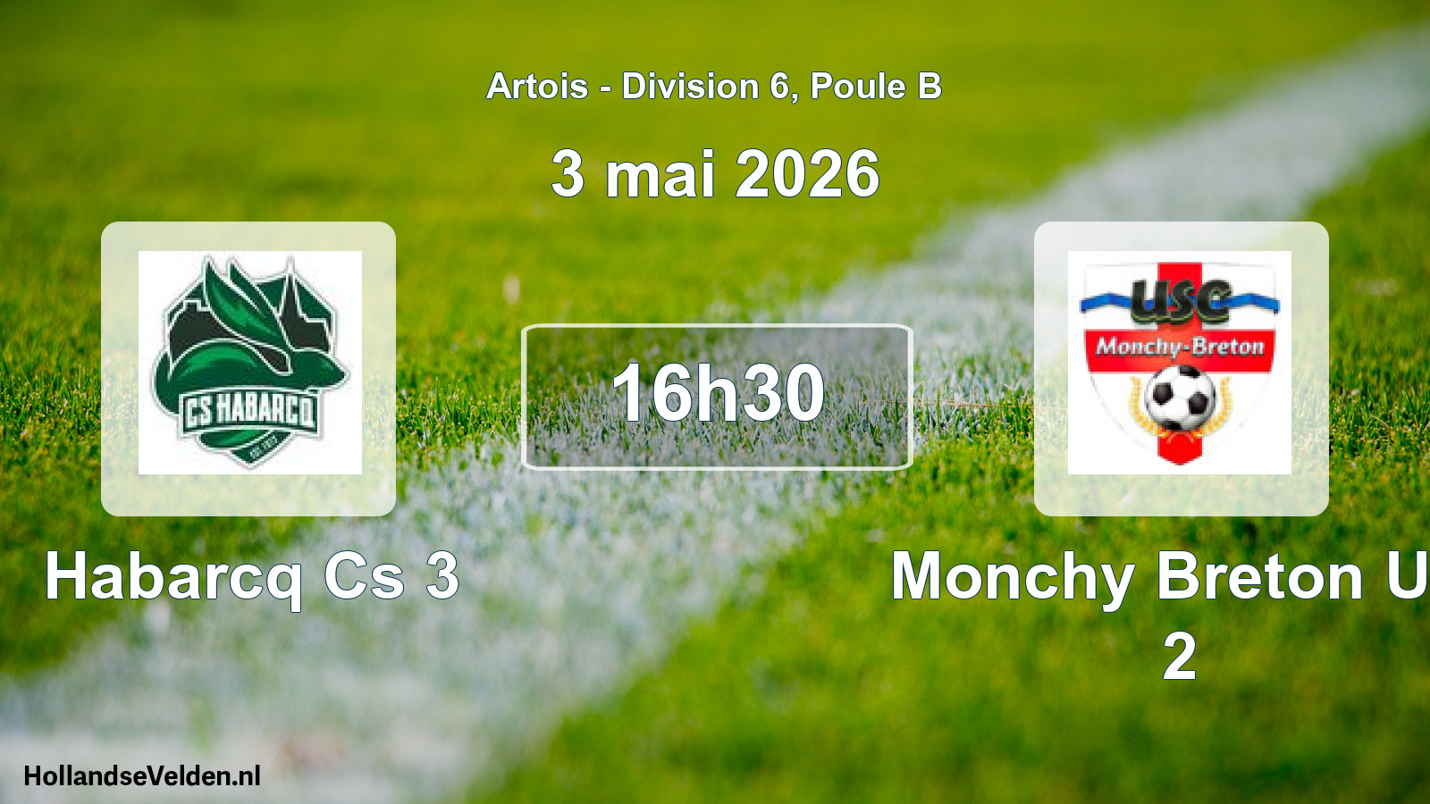Match programmé: Habarcq Cs 3 - Monchy Breton US 2 (3 mai 2026)