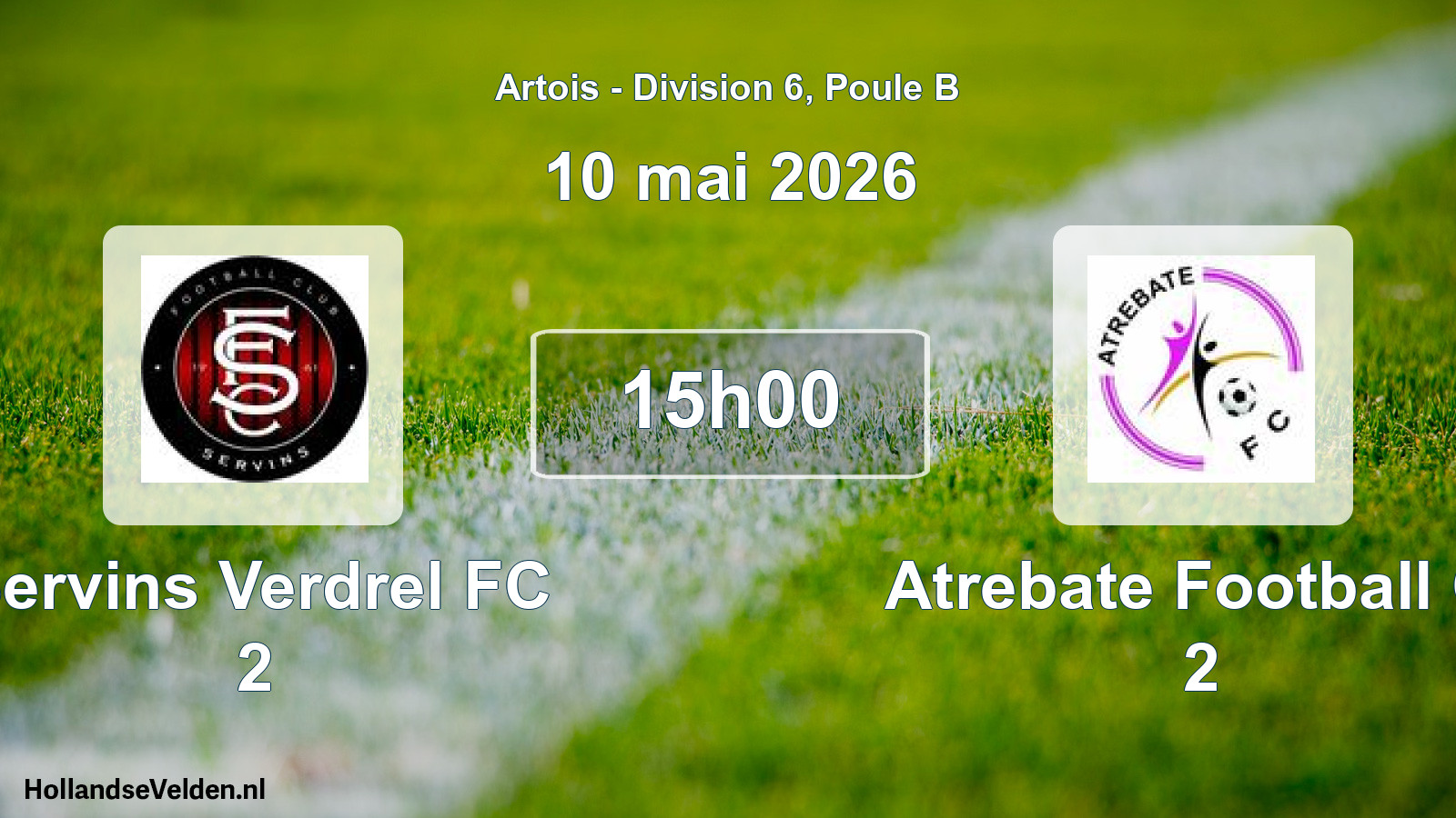 Scheduled Match: Servins Verdrel FC 2 - Atrebate Football C. 2 (10 May 2026)