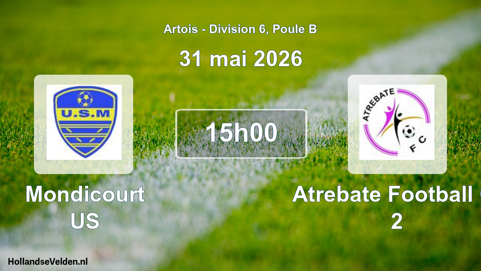 Scheduled Match: Mondicourt US - Atrebate Football C. 2 (31 May 2026)