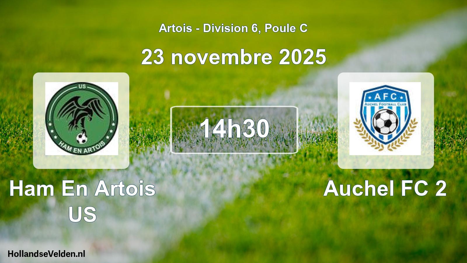 Match programmé: Ham En Artois US - Auchel FC 2 (23 novembre 2025)