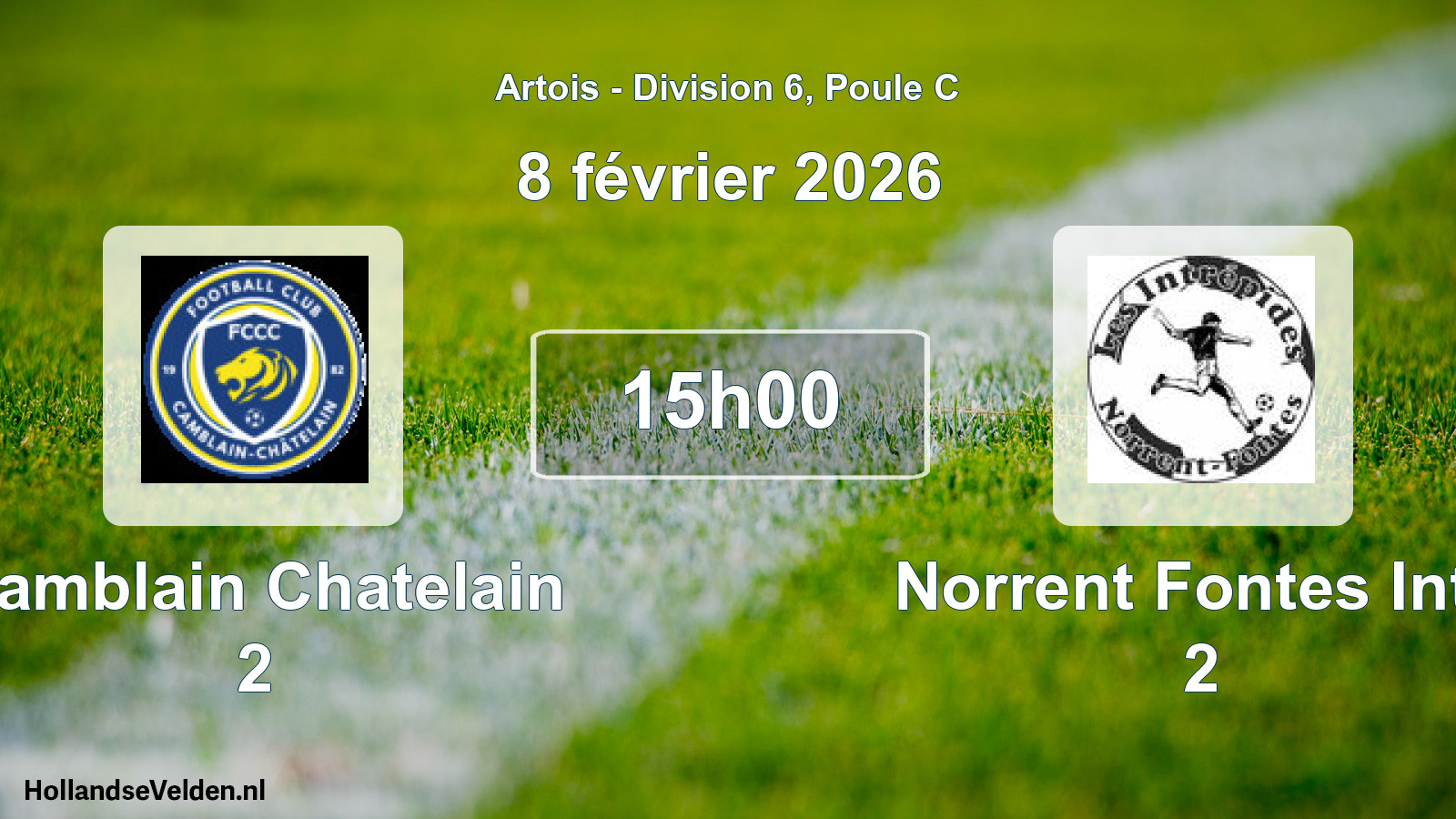 Geplande wedstrijd: Camblain Chatelain 2 - Norrent Fontes Intr. 2 (8 februari 2026)