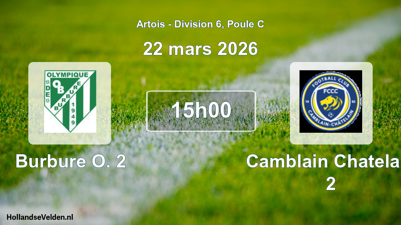 Geplande wedstrijd: Burbure O. 2 - Camblain Chatelain 2 (22 maart 2026)